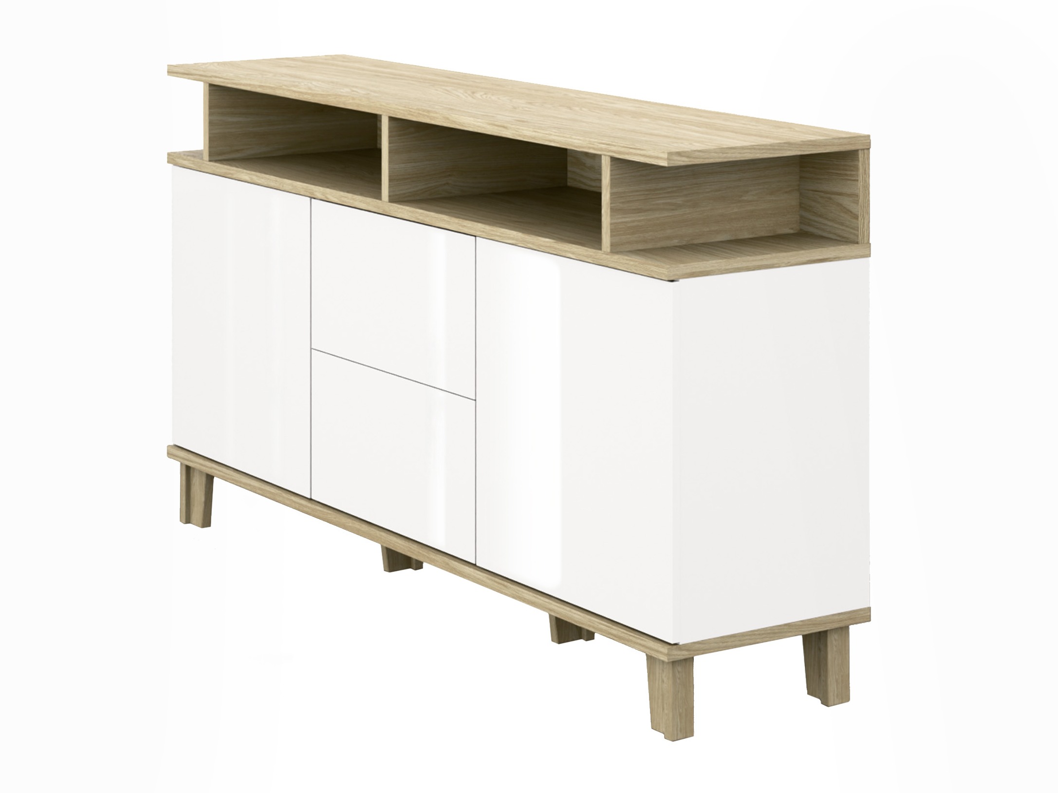 Komoda Evarveru 105 (Sjajno belo)