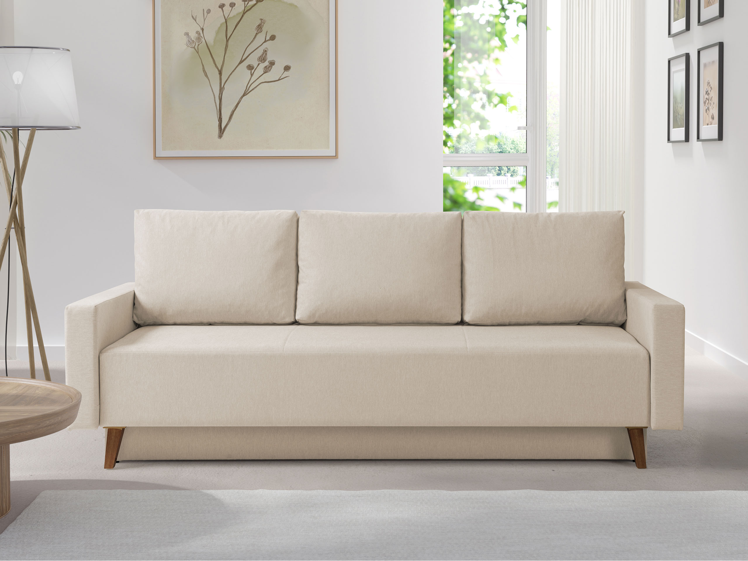 Sofa na razvlačenje Delbene 129 (Verita 03 + Tamni hrast San Remo)
