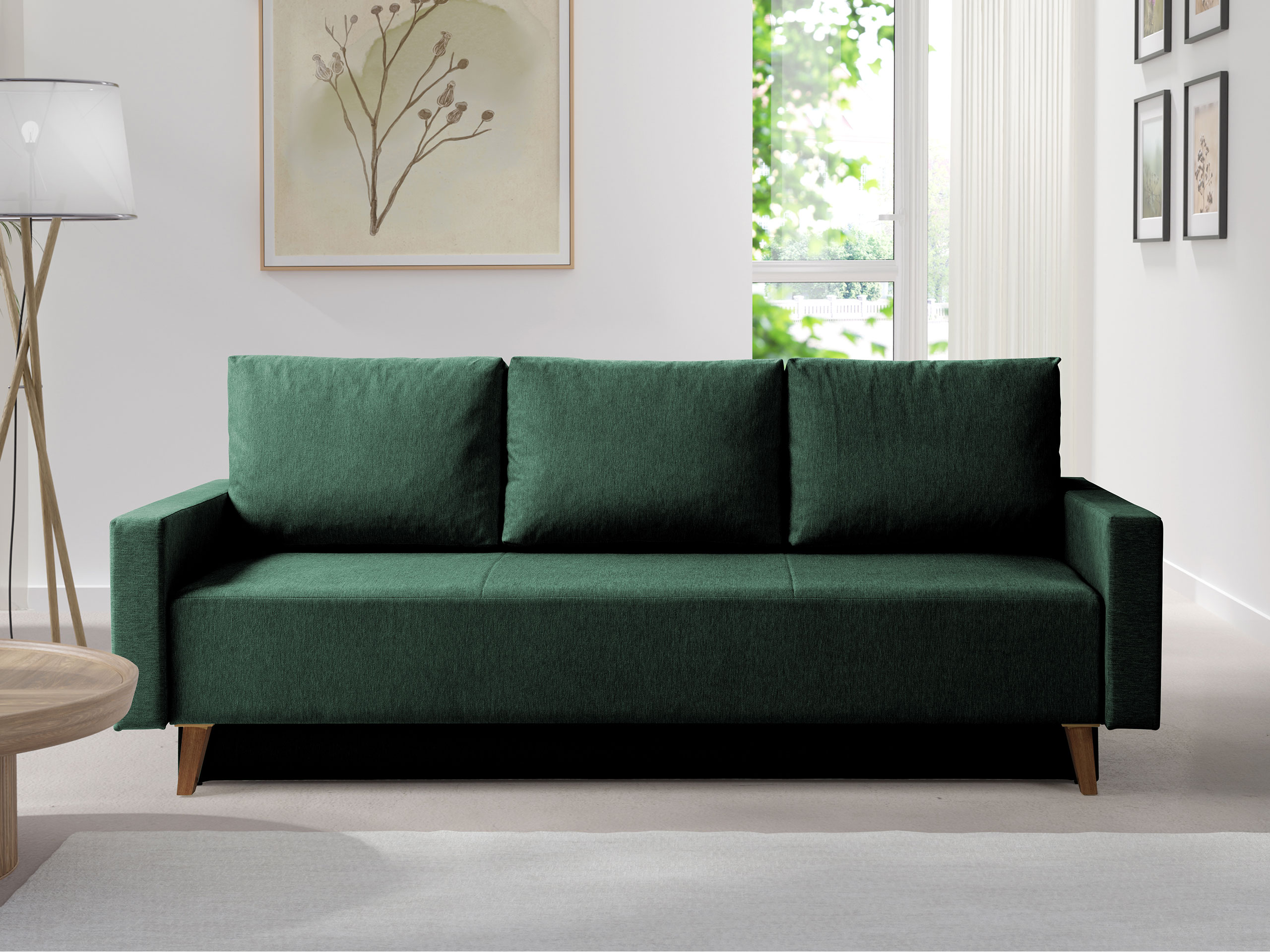 Sofa na razvlačenje Delbene 129 (Verita 75 + Tamni hrast San Remo)