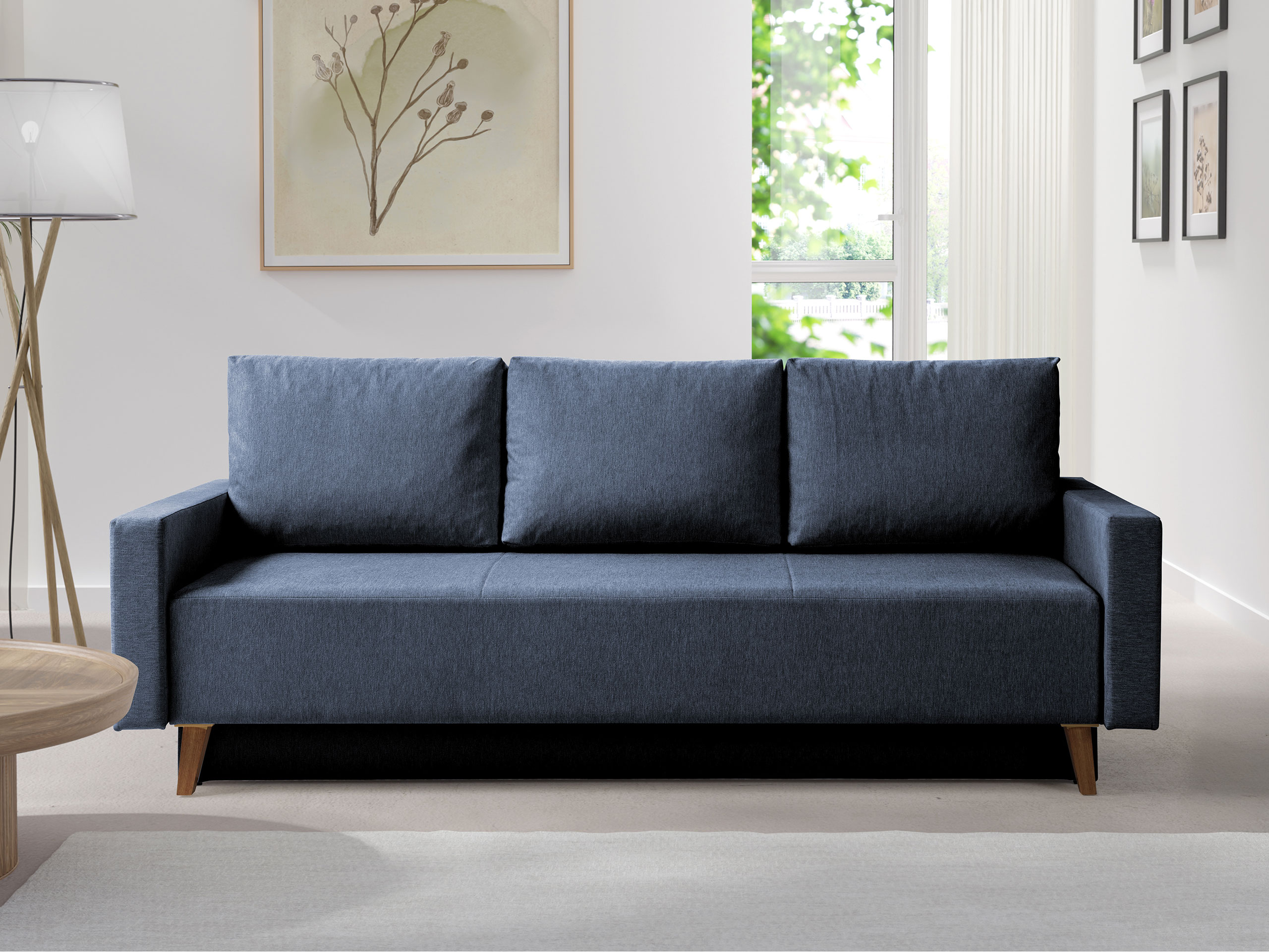 Sofa na razvlačenje Delbene 129 (Verita 76 + Tamni hrast San Remo)
