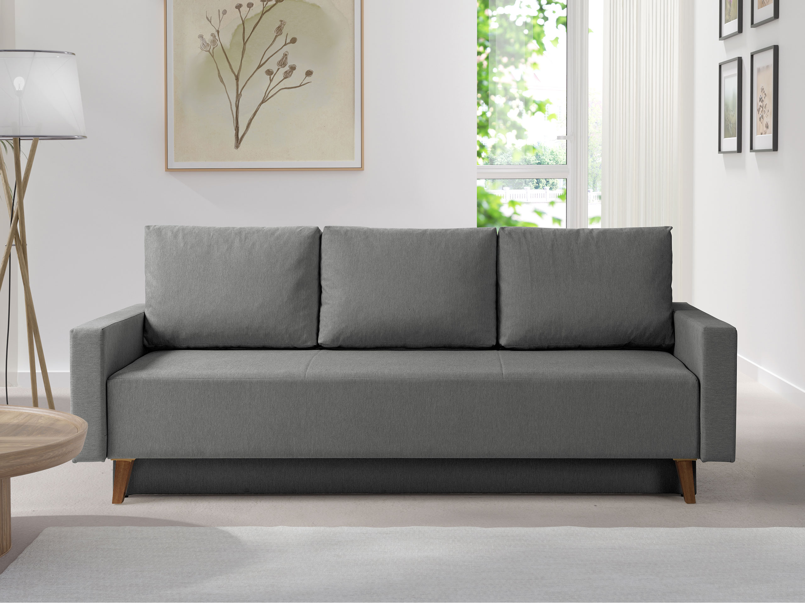Sofa na razvlačenje Delbene 129 (Verita 88 + Tamni hrast San Remo)