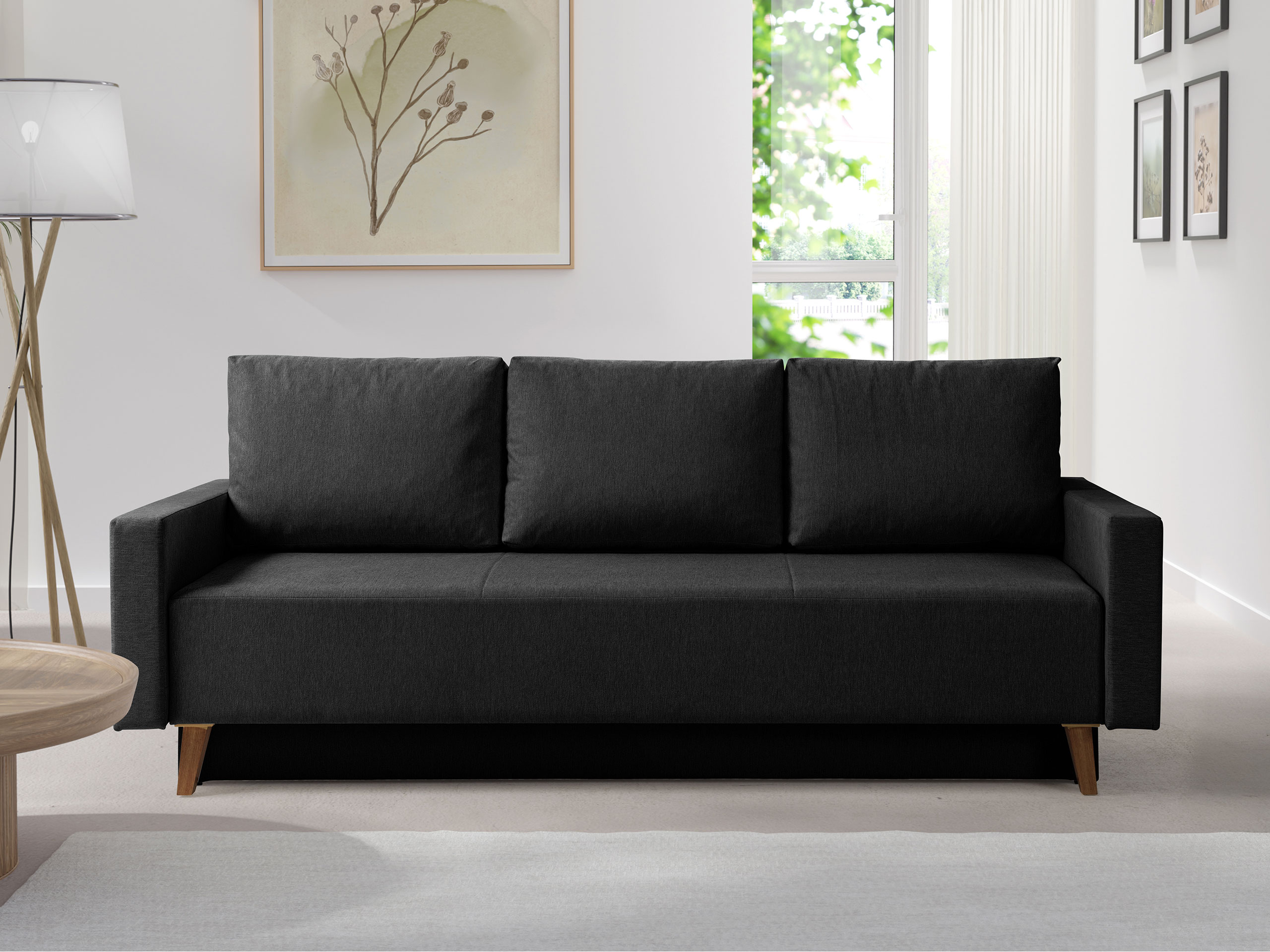 Sofa na razvlačenje Delbene 129 (Verita 98 + Tamni hrast San Remo)