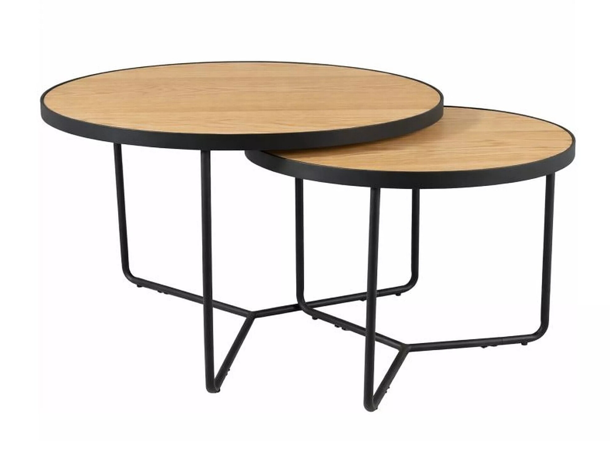 Set stočića za kafu Detroit 252 (Hrast + Crno)