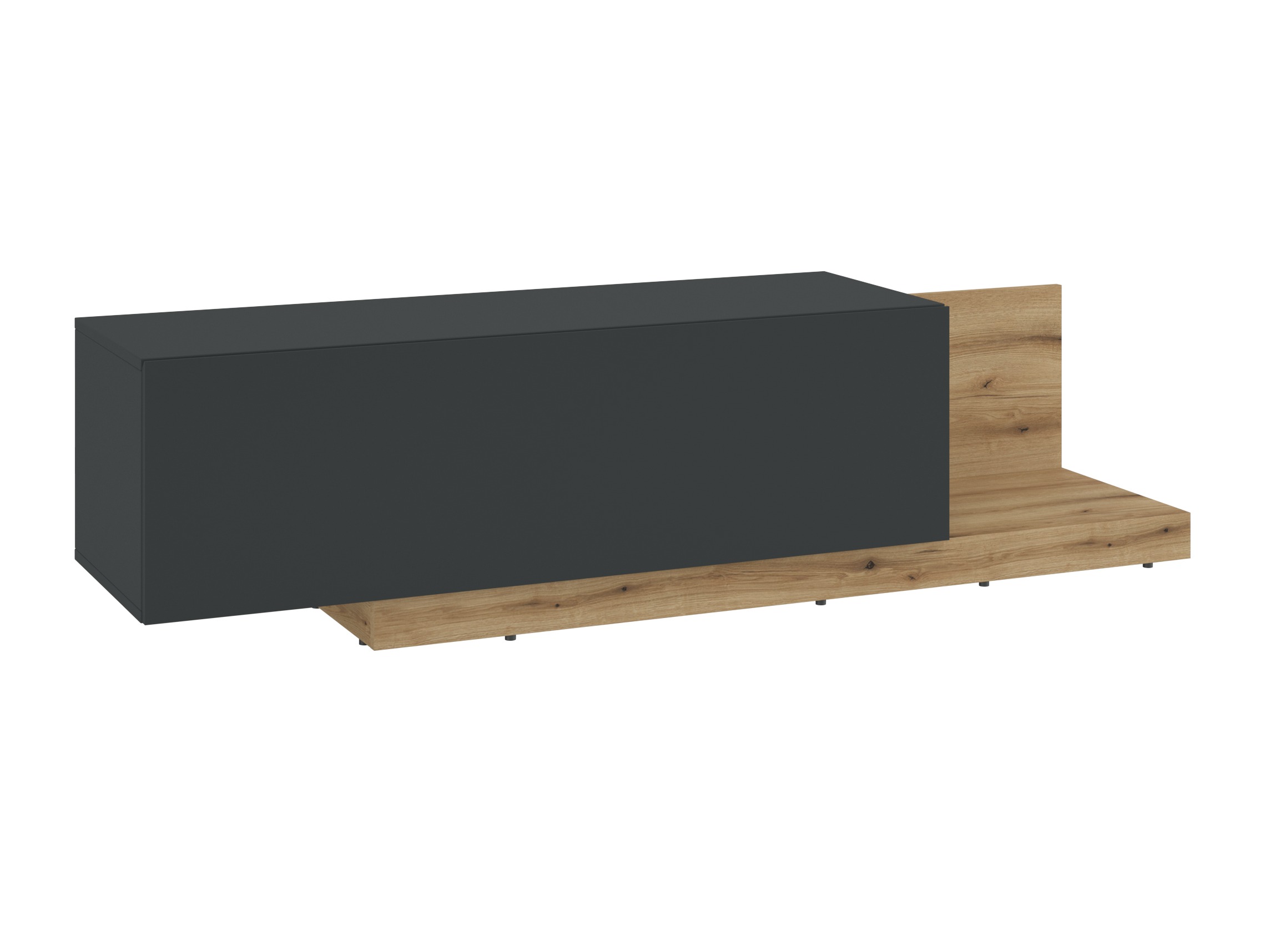 TV komoda Ontario 244 (Sivo + Hrast)