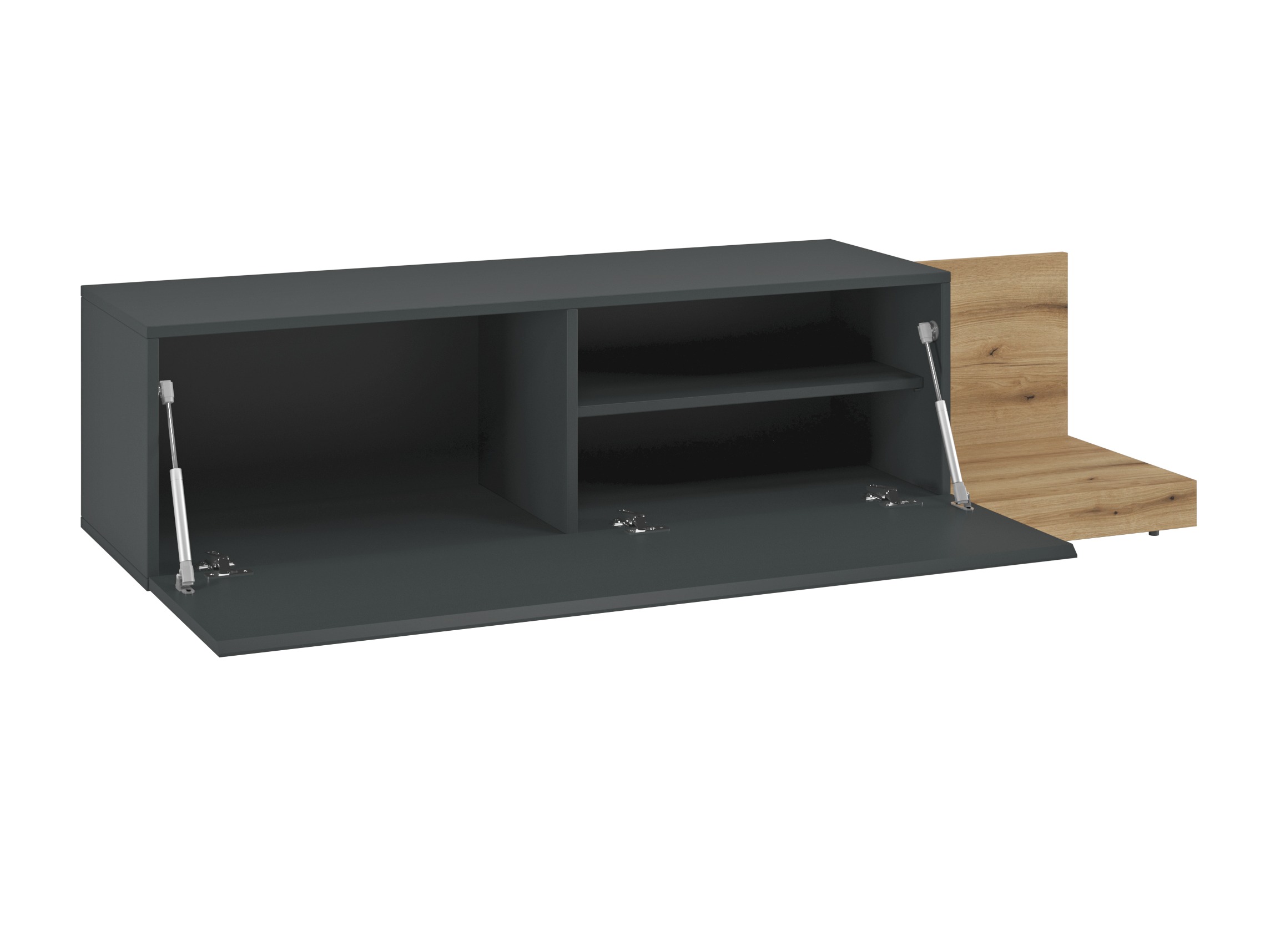TV komoda Ontario 244 (Sivo + Hrast)