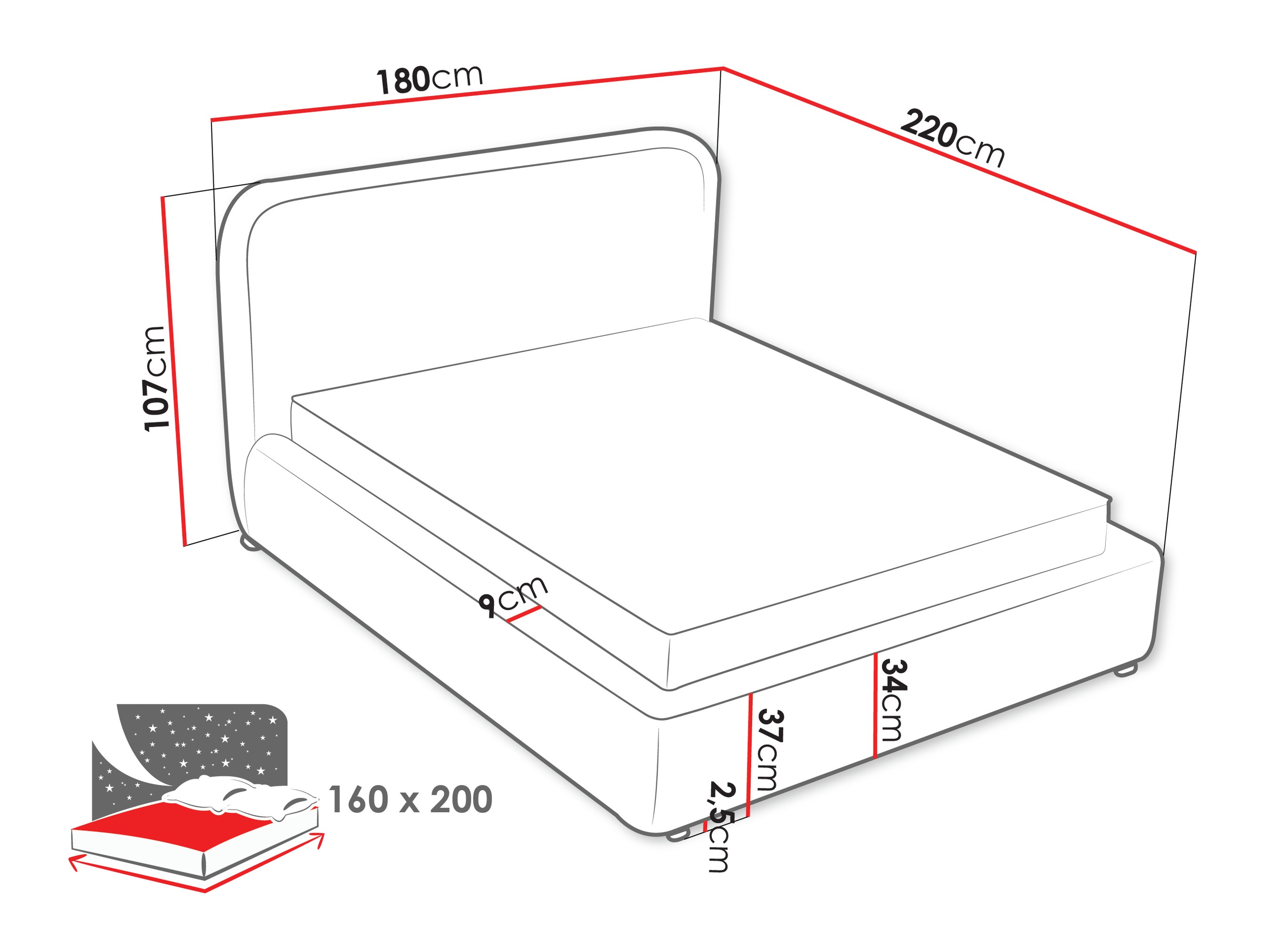 Boxspring krevet Portage 113 (Adventure 94)
