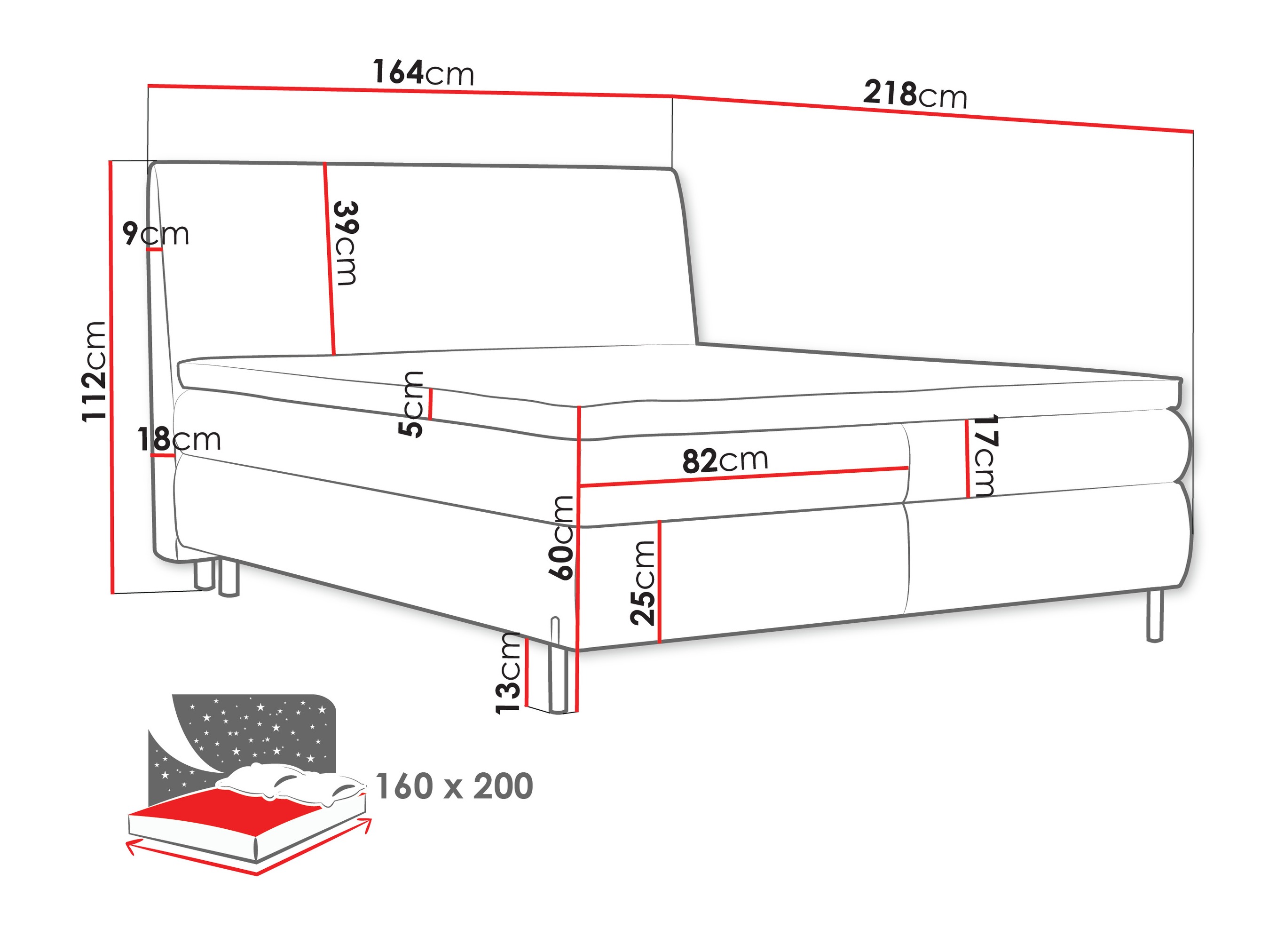 Boxspring krevet Portage 113 (Adventure 06)
