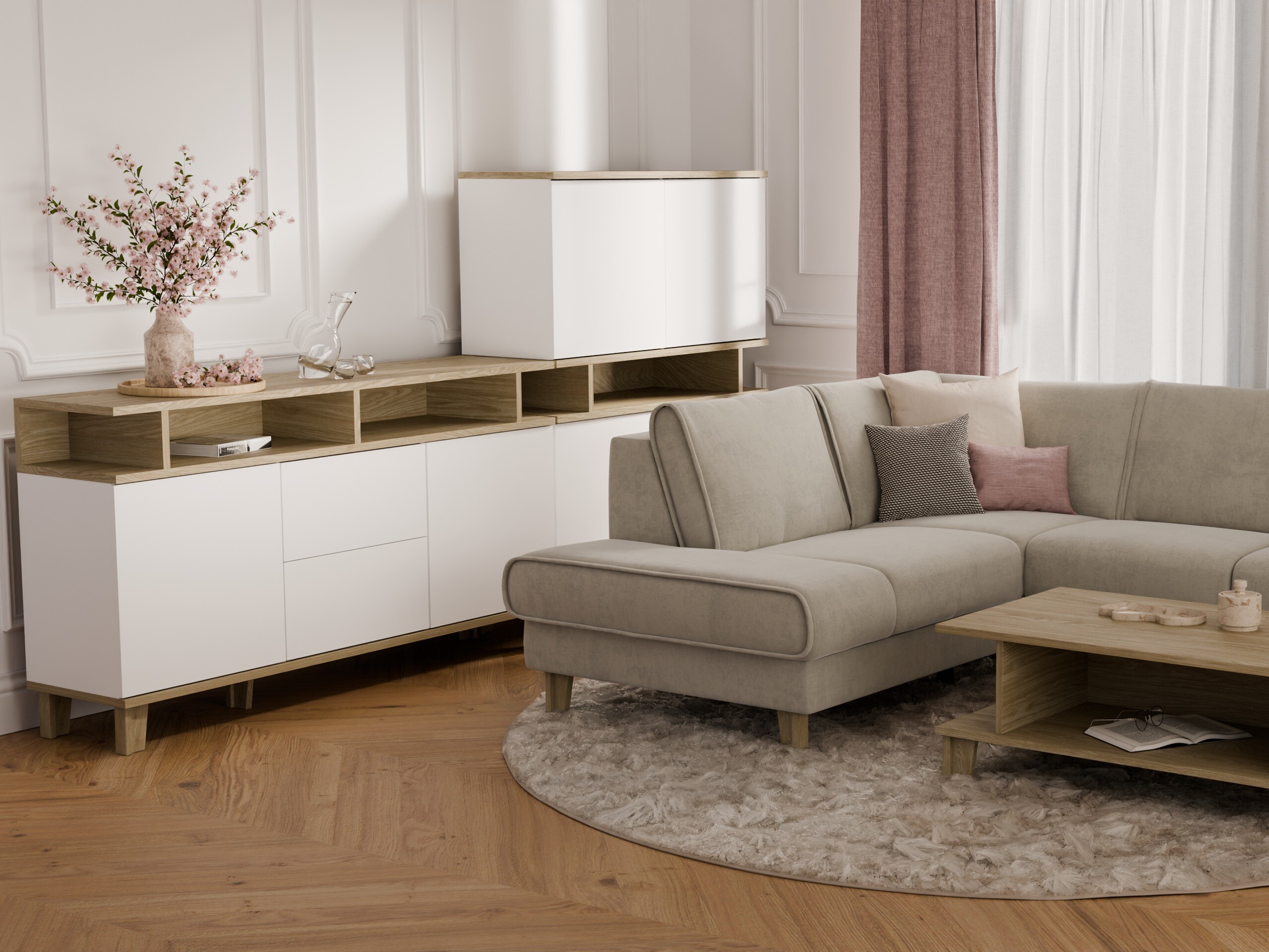 TV komoda Evarveru 101 (Sjajno belo)