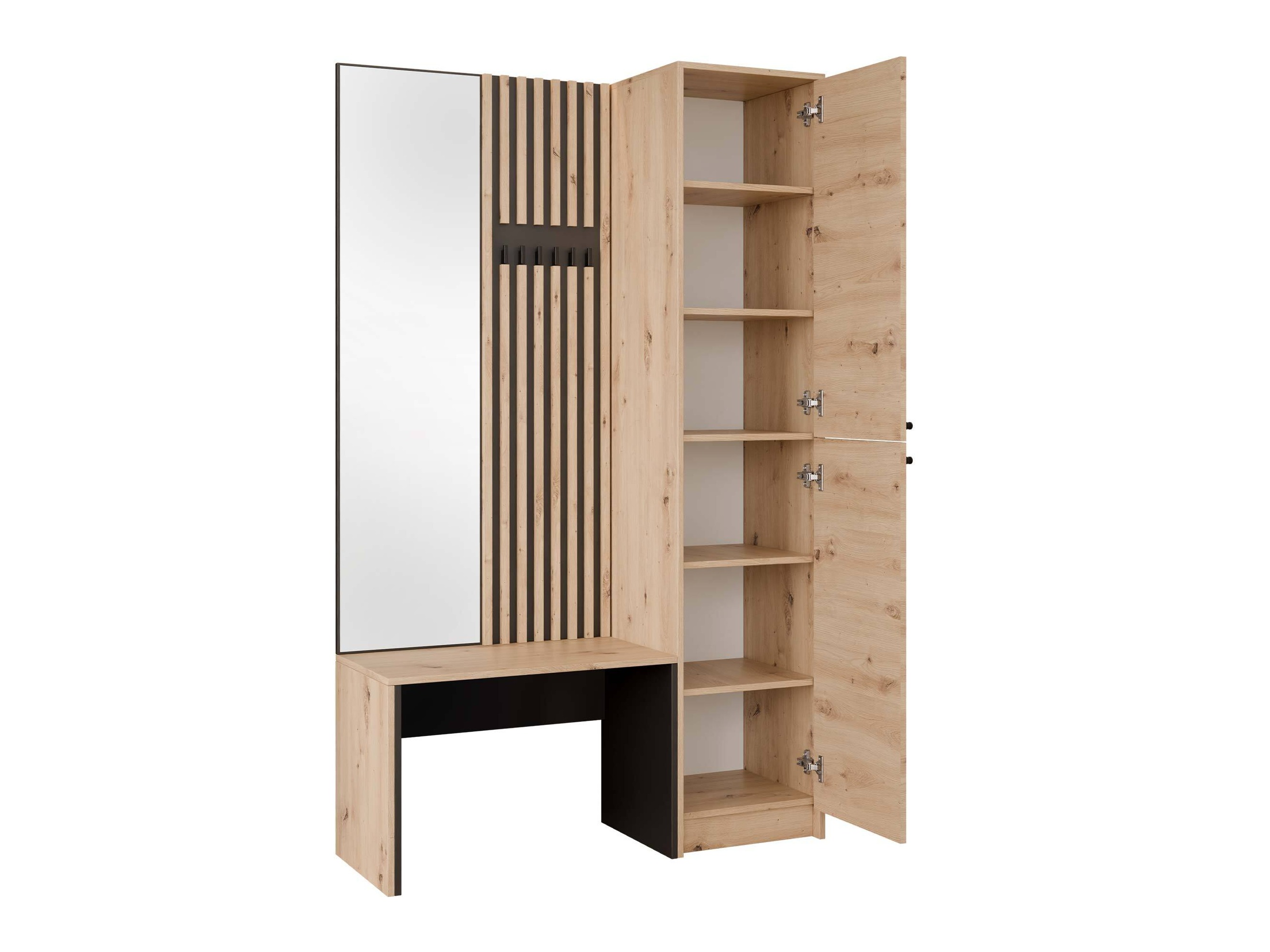 Set za hodnik Comfivo Nomas (Artisan hrast + Crno)