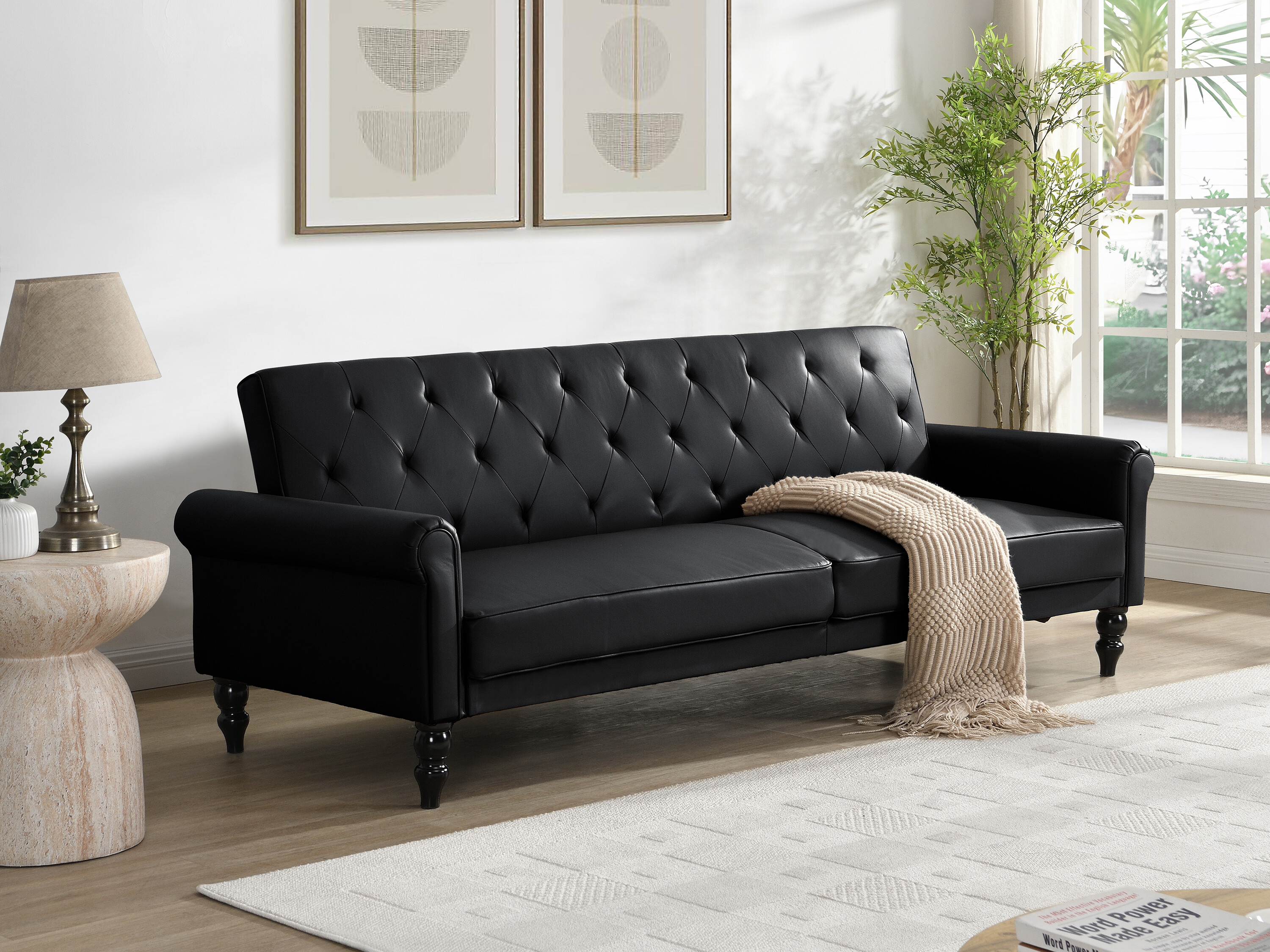 Sofa na razvlačenje Denton 1581 (Crno)