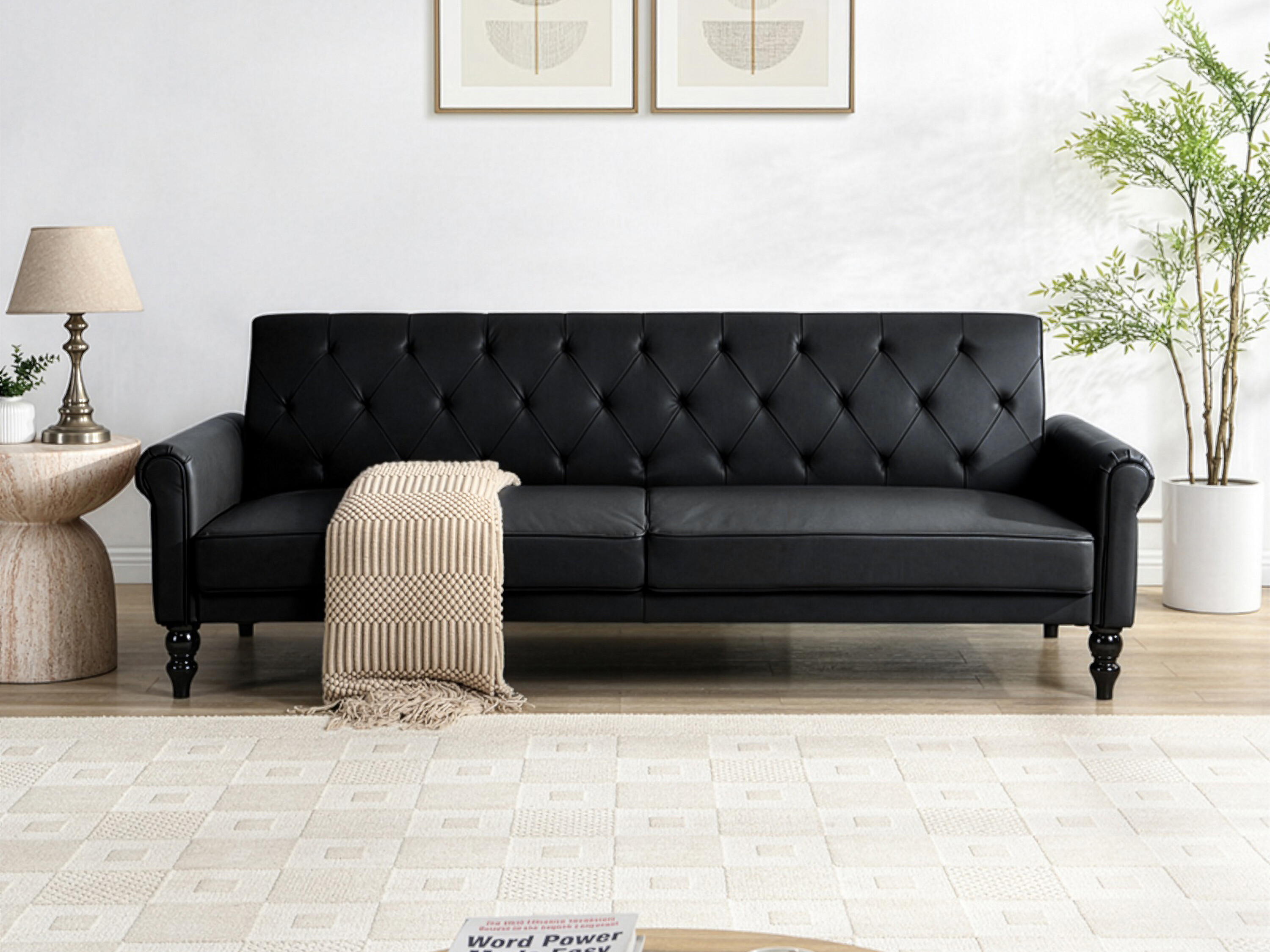 Sofa na razvlačenje Denton 1581 (Crno)
