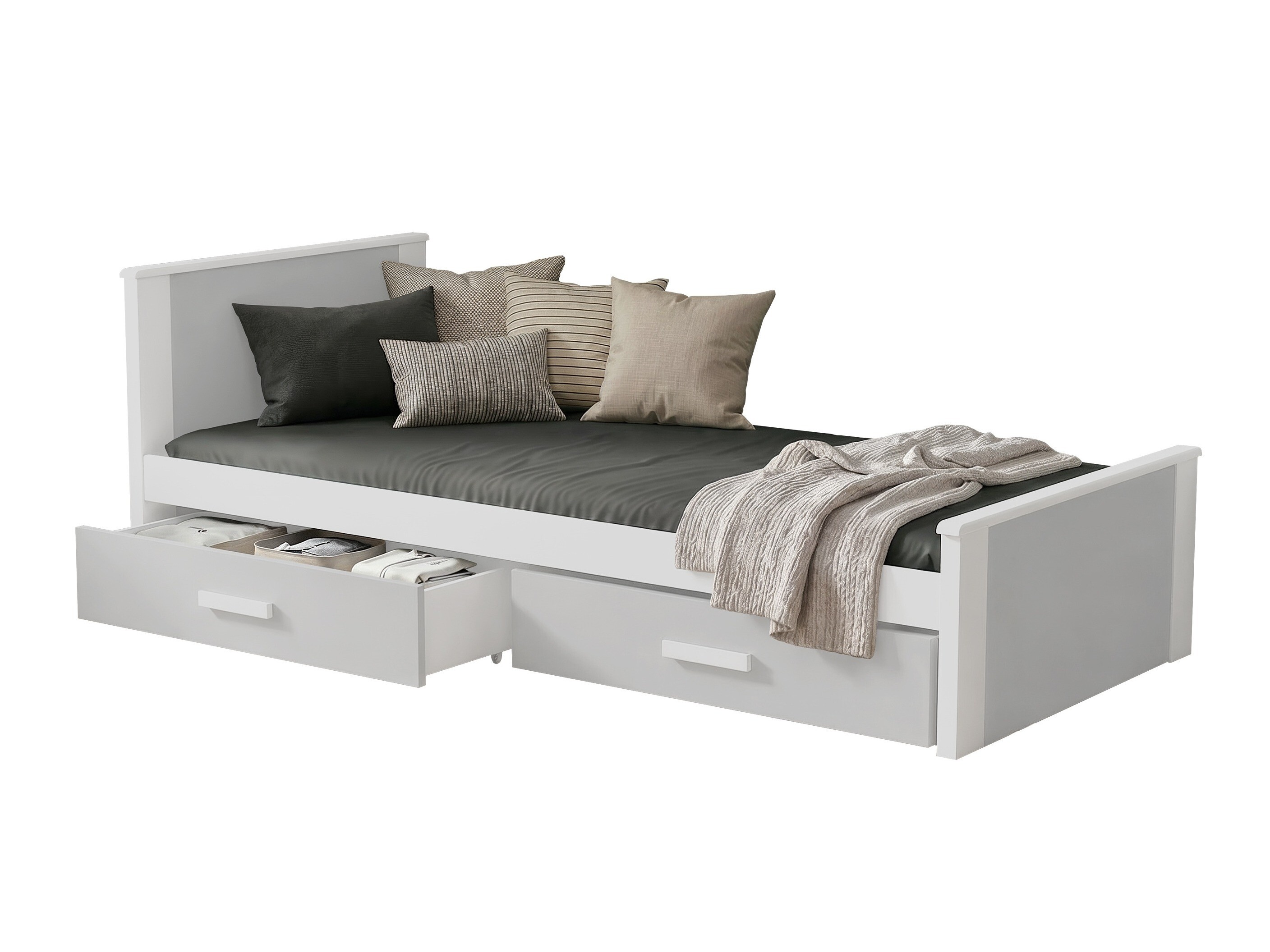 Krevet Henderson 116 (Belo + Sivo)