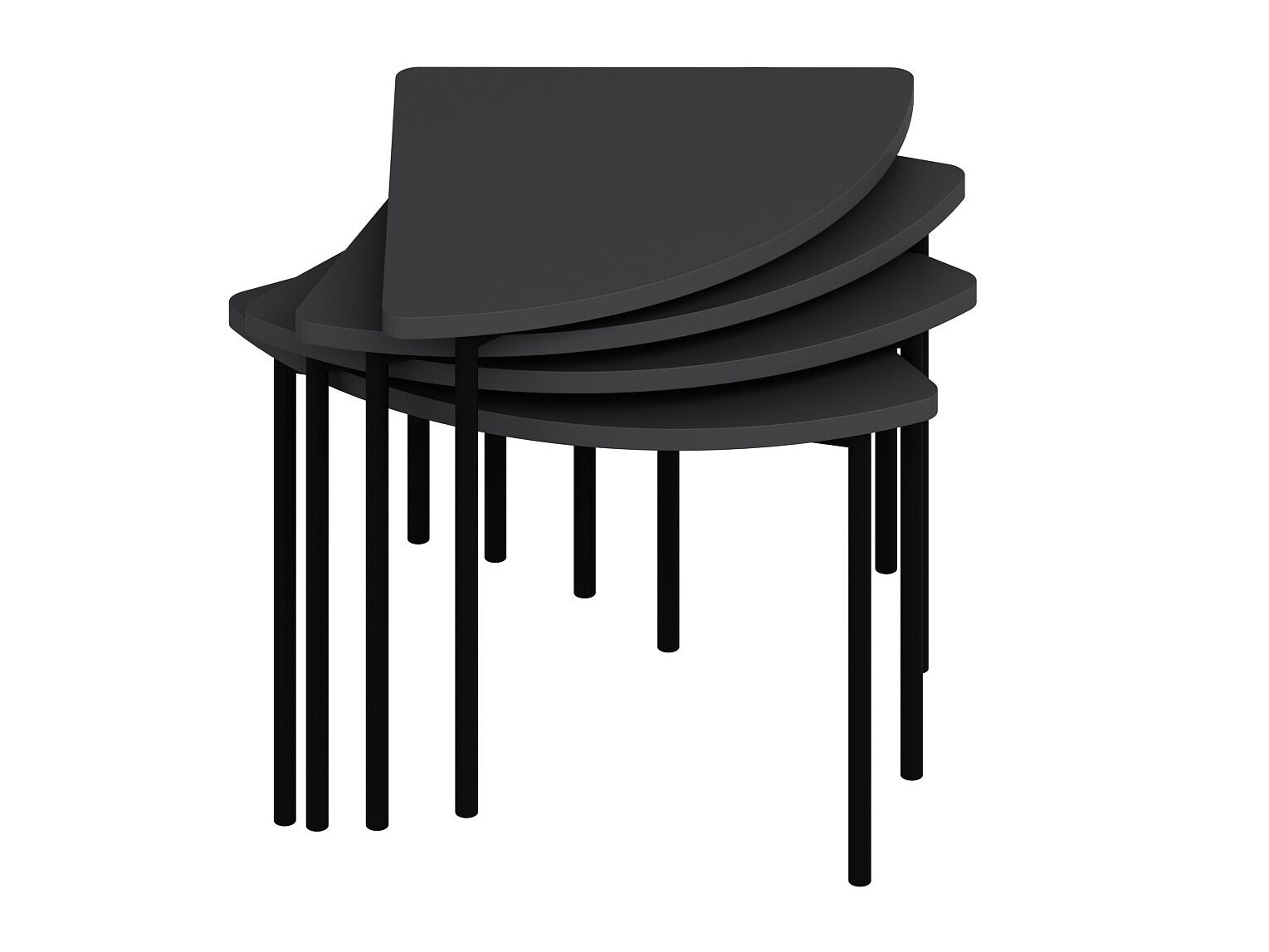 Set stočića za kafu Kailua 2836 (Antracit)