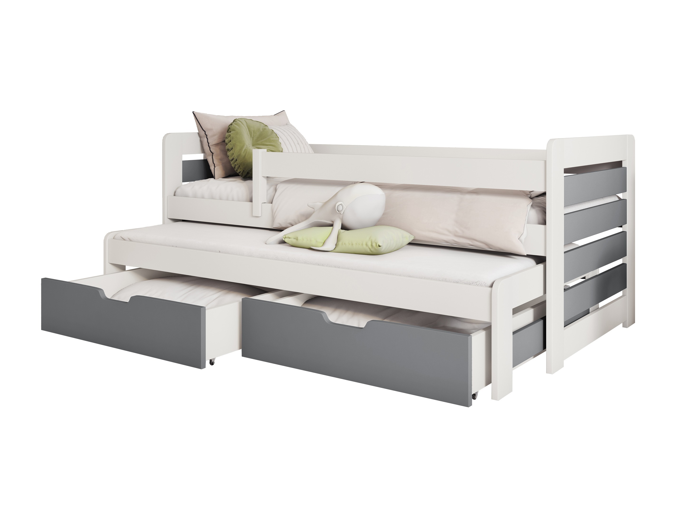 Krevet Henderson 127 (Belo + Sivo)