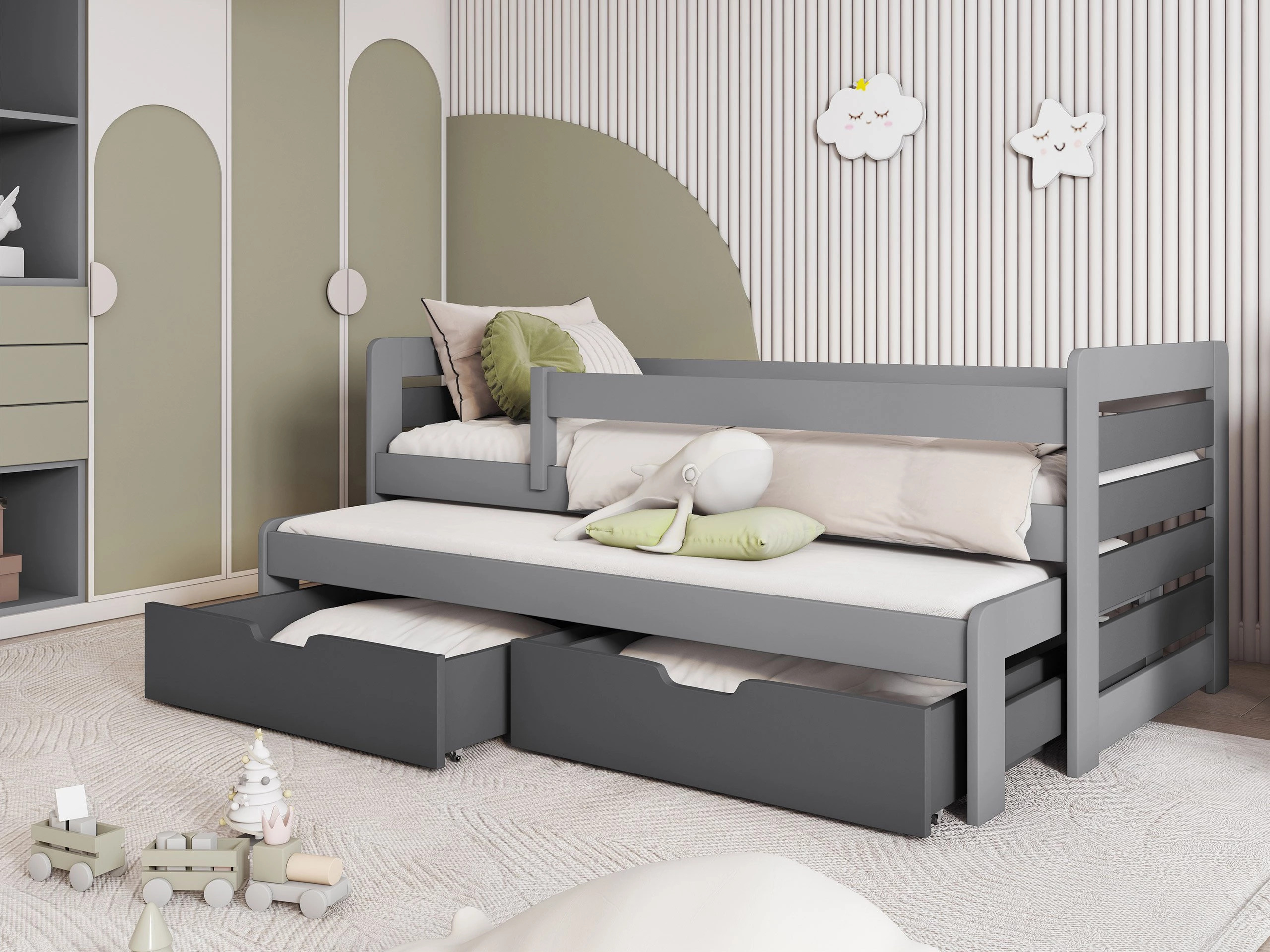 Krevet Henderson 127 (Sivo + Grafit)