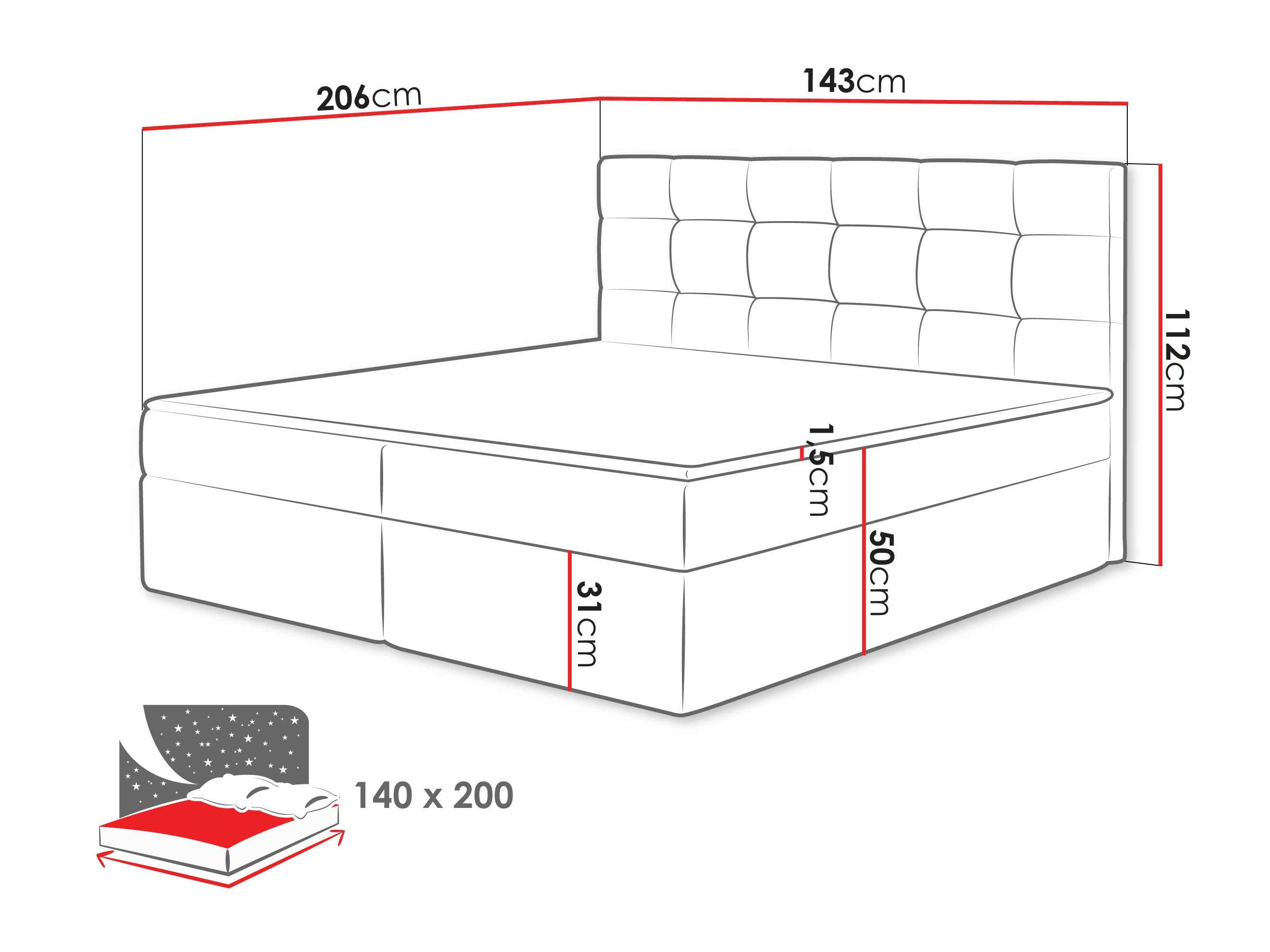 Boxspring krevet Comfivo Osculum I (Polo 894)