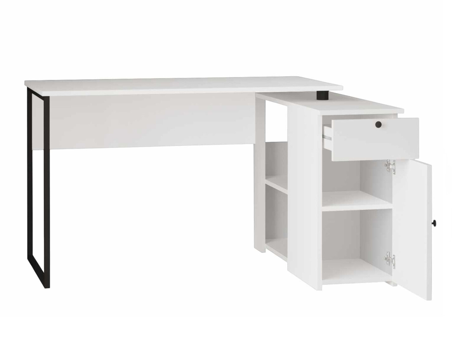 Ugaoni kancelarijski sto Kailua 2839 (Belo)