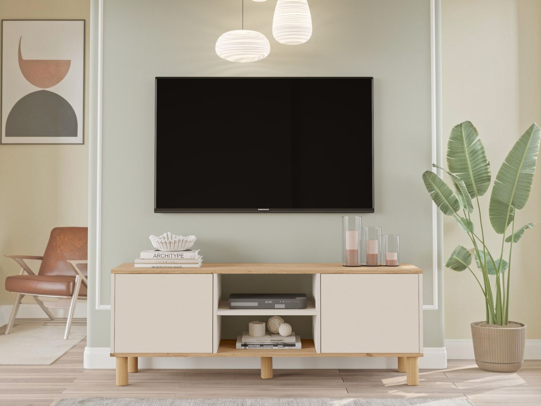 TV komoda Kailua 2841 (Hrast + Kašmir)