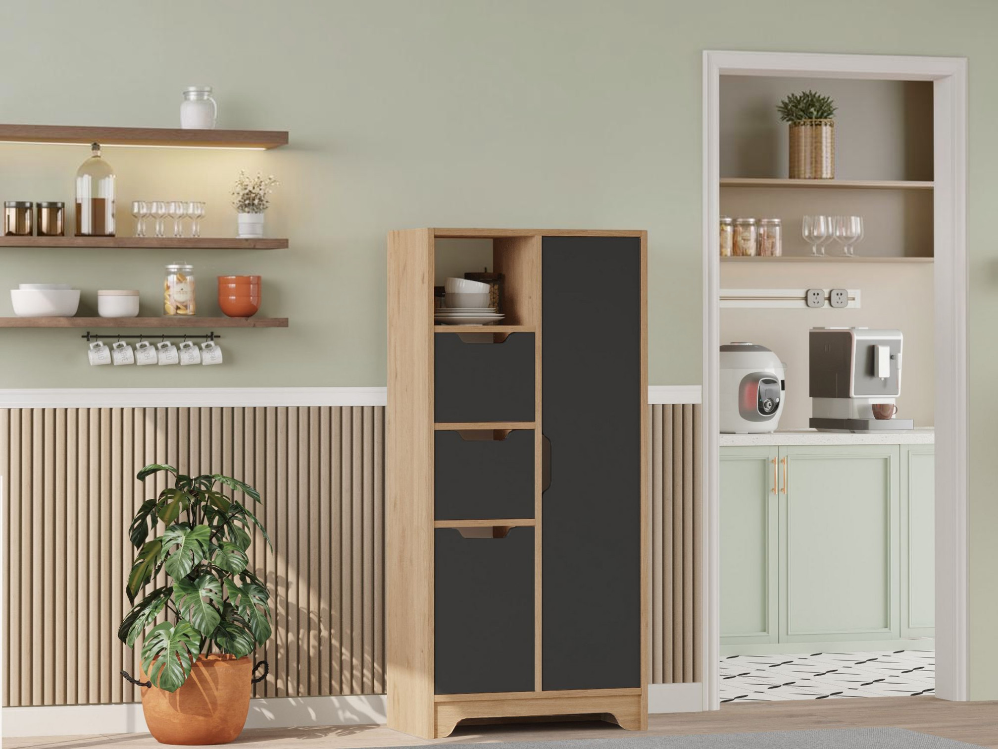 Polica Kailua 2844 (Hrast + Antracit)