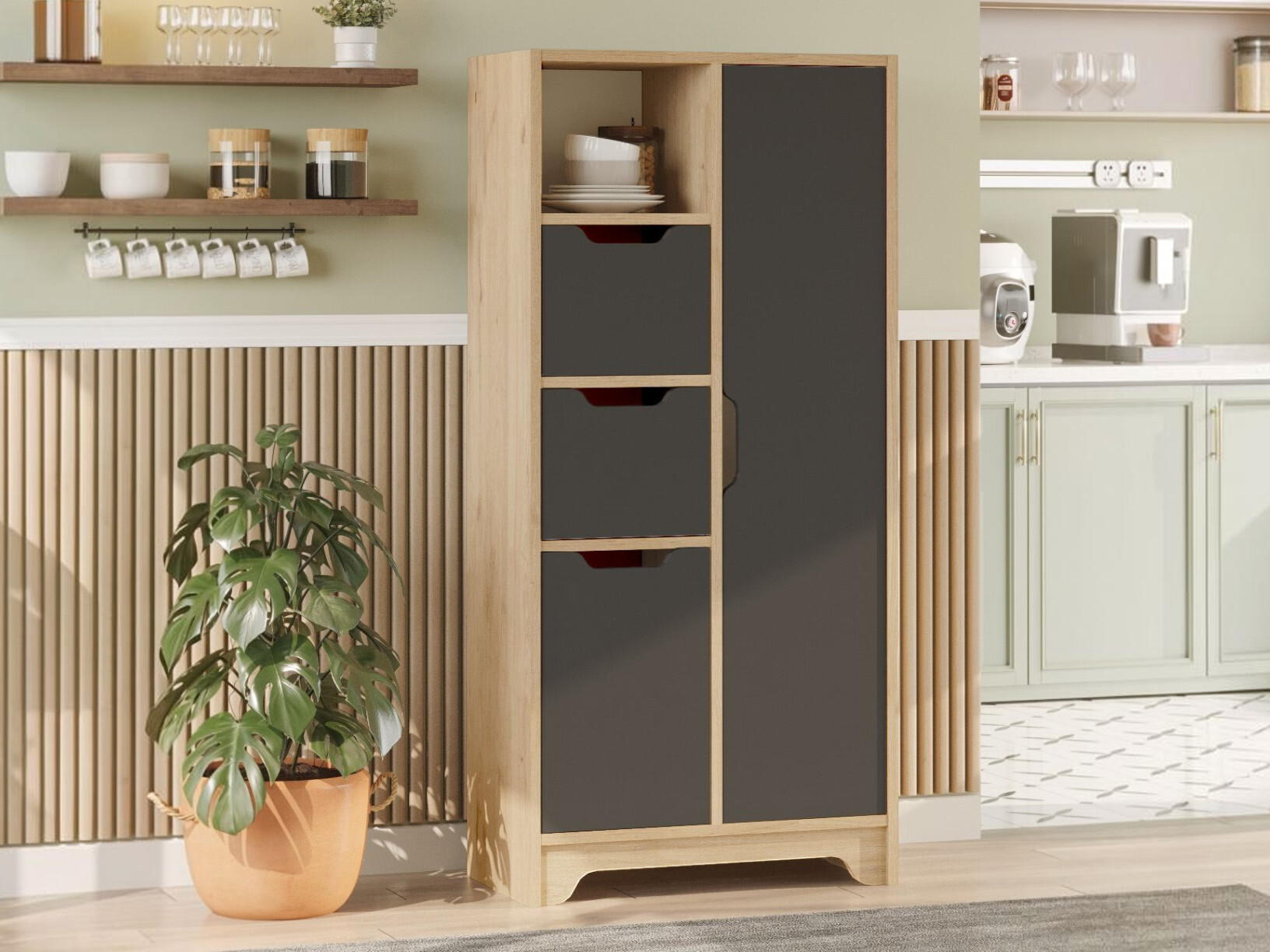 Polica Kailua 2844 (Hrast + Antracit)