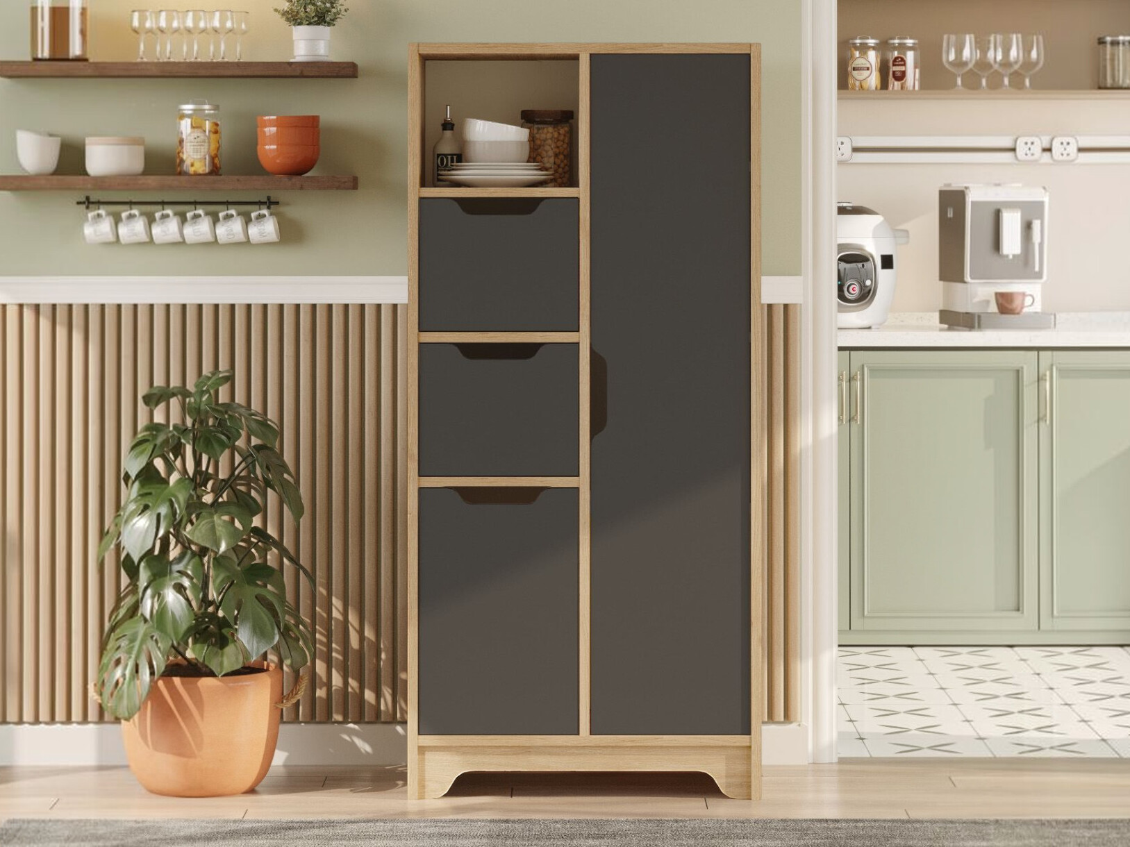 Polica Kailua 2844 (Hrast + Antracit)