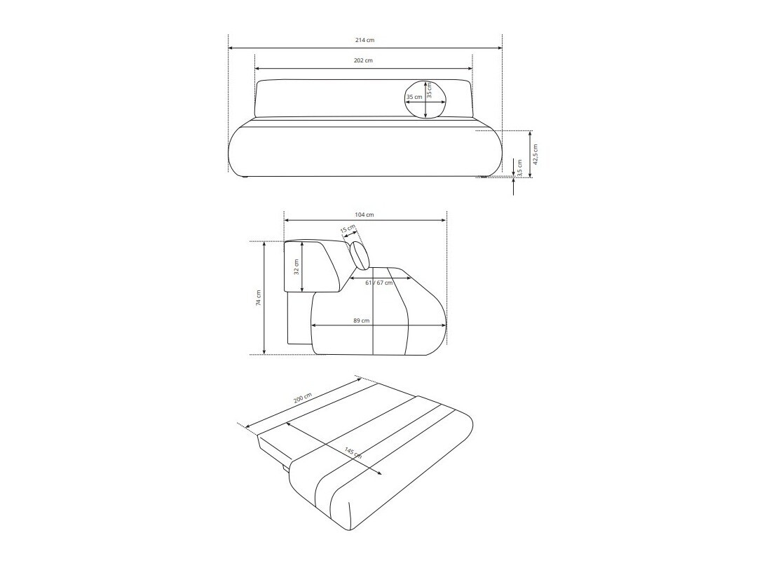 Sofa na razvlačenje Kingston 211 (Wilma 06)