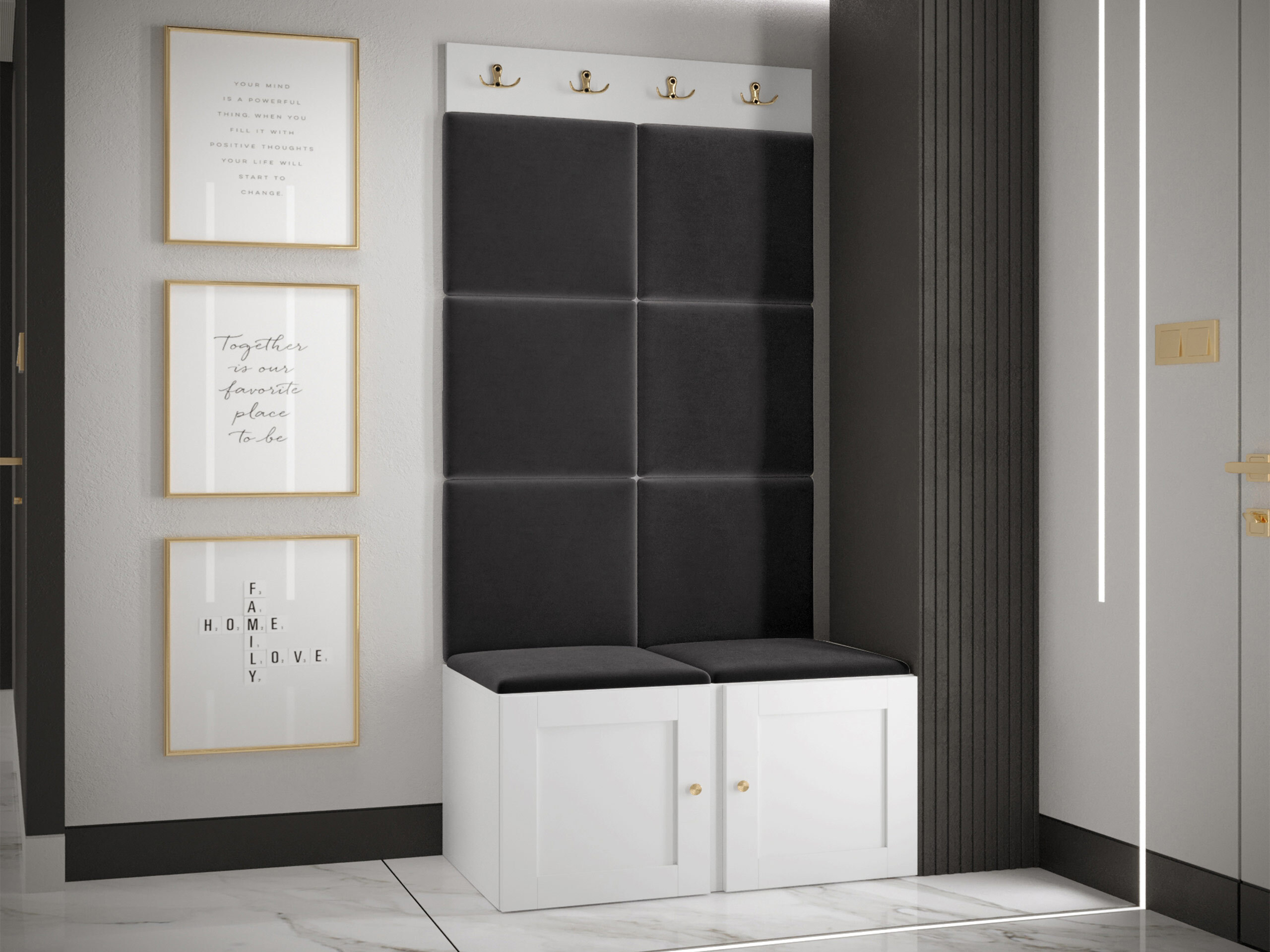 Set za hodnik Hartford 375 (Belo)