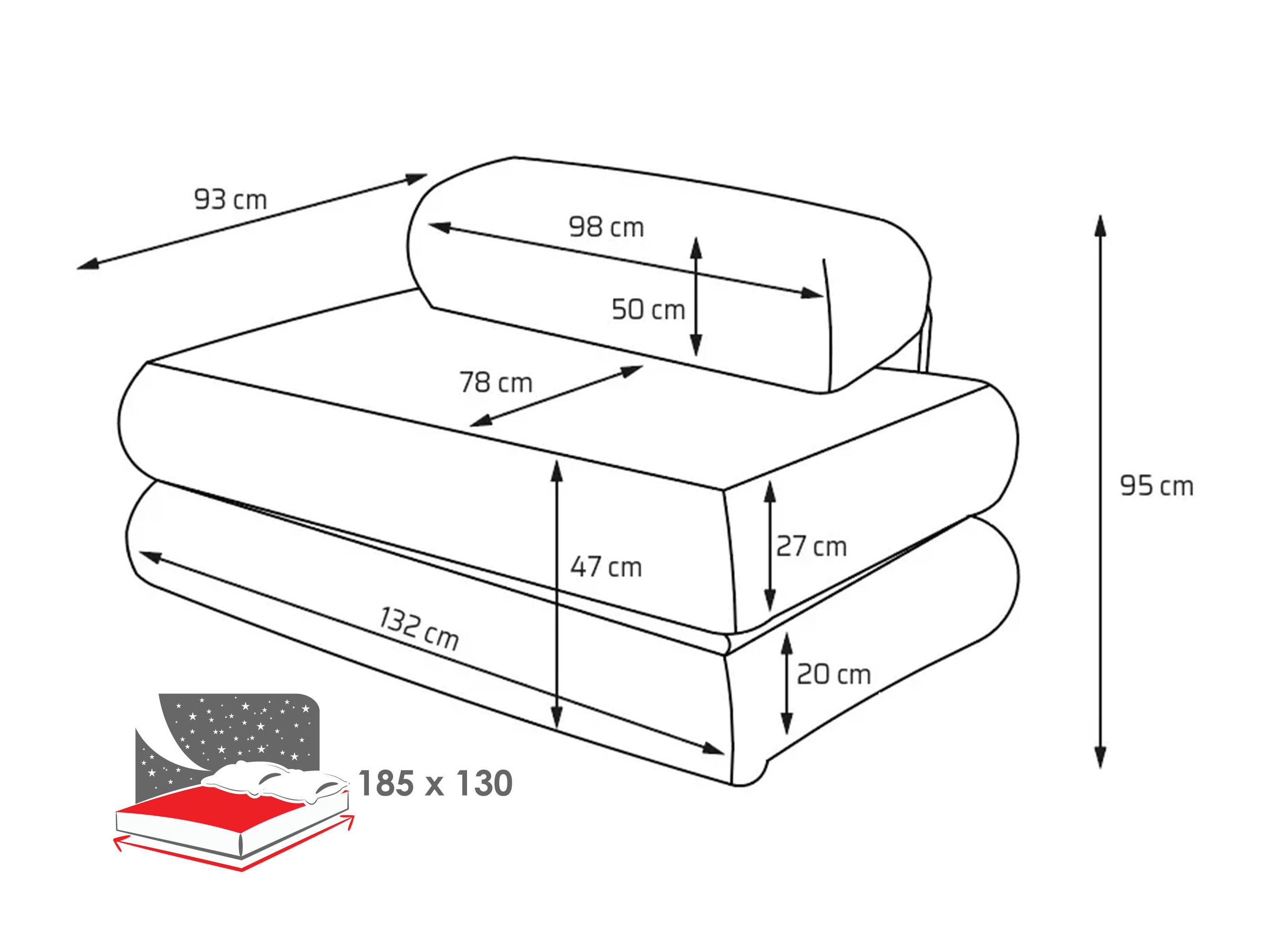 Sofa na razvlačenje Carson 141 (Cruz 39)