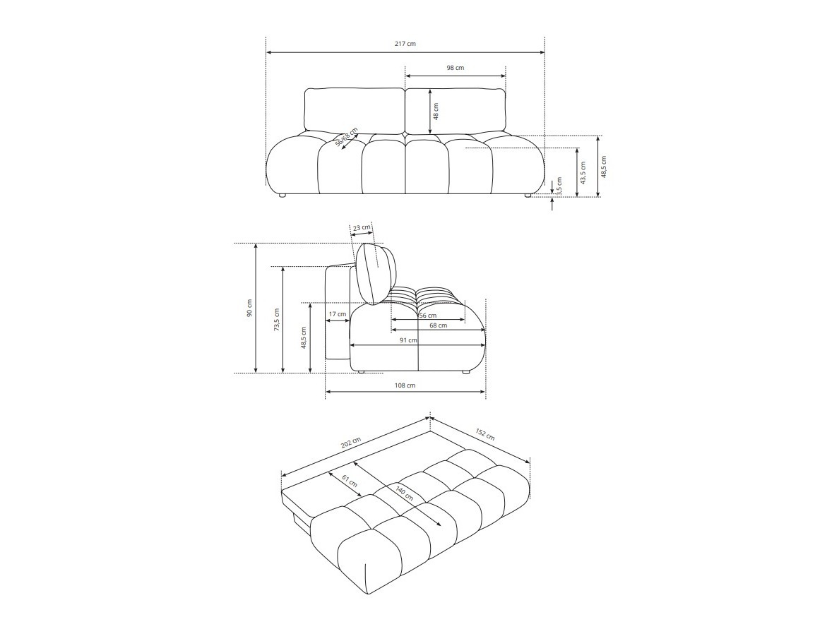 Sofa na razvlačenje Kingston 218 (Silencio 34)