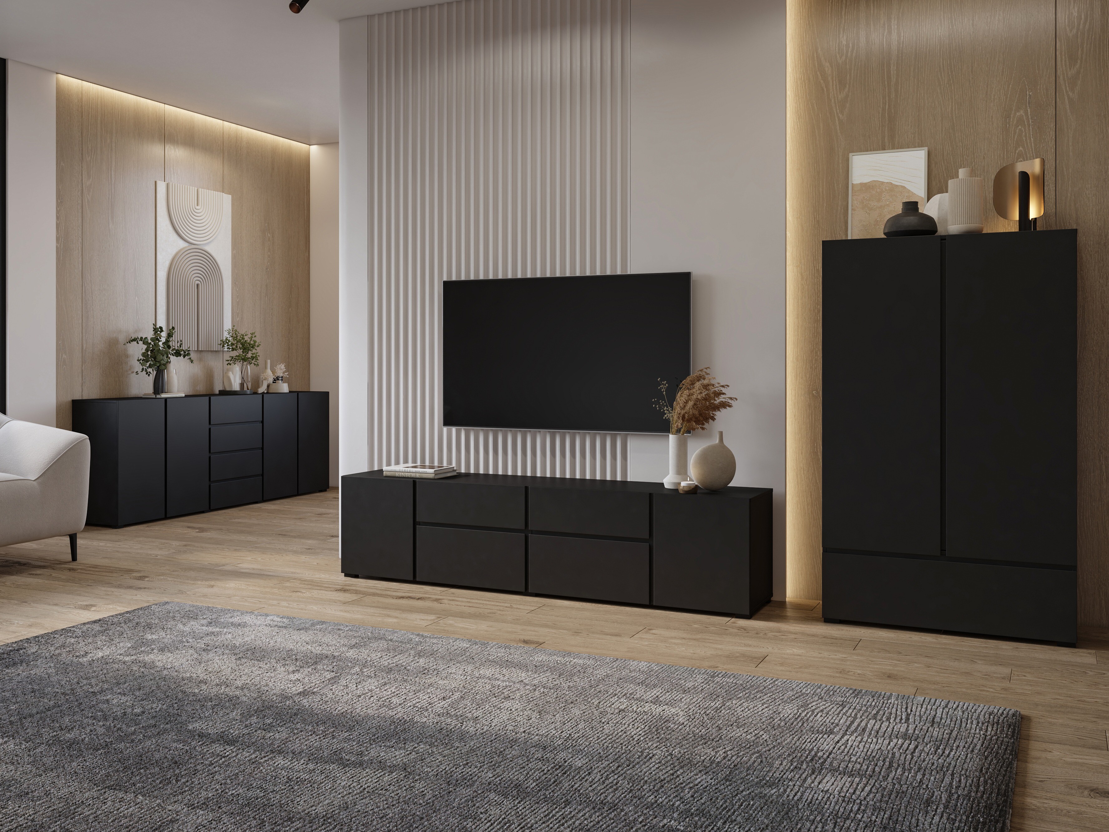 Komoda Elbleve 105 (Crno)