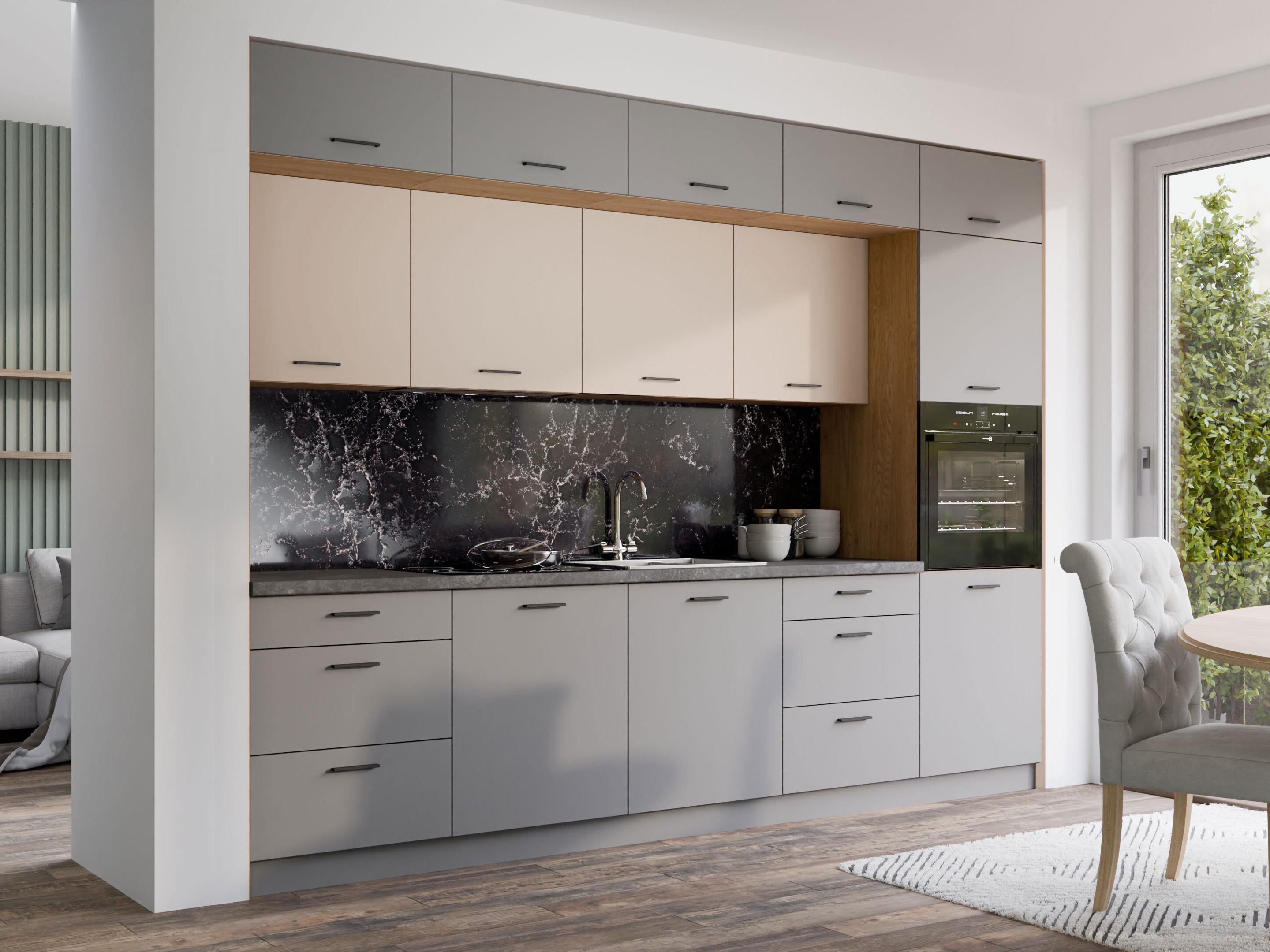Modularni kuhinjski set Ati Cashmere Grey 100