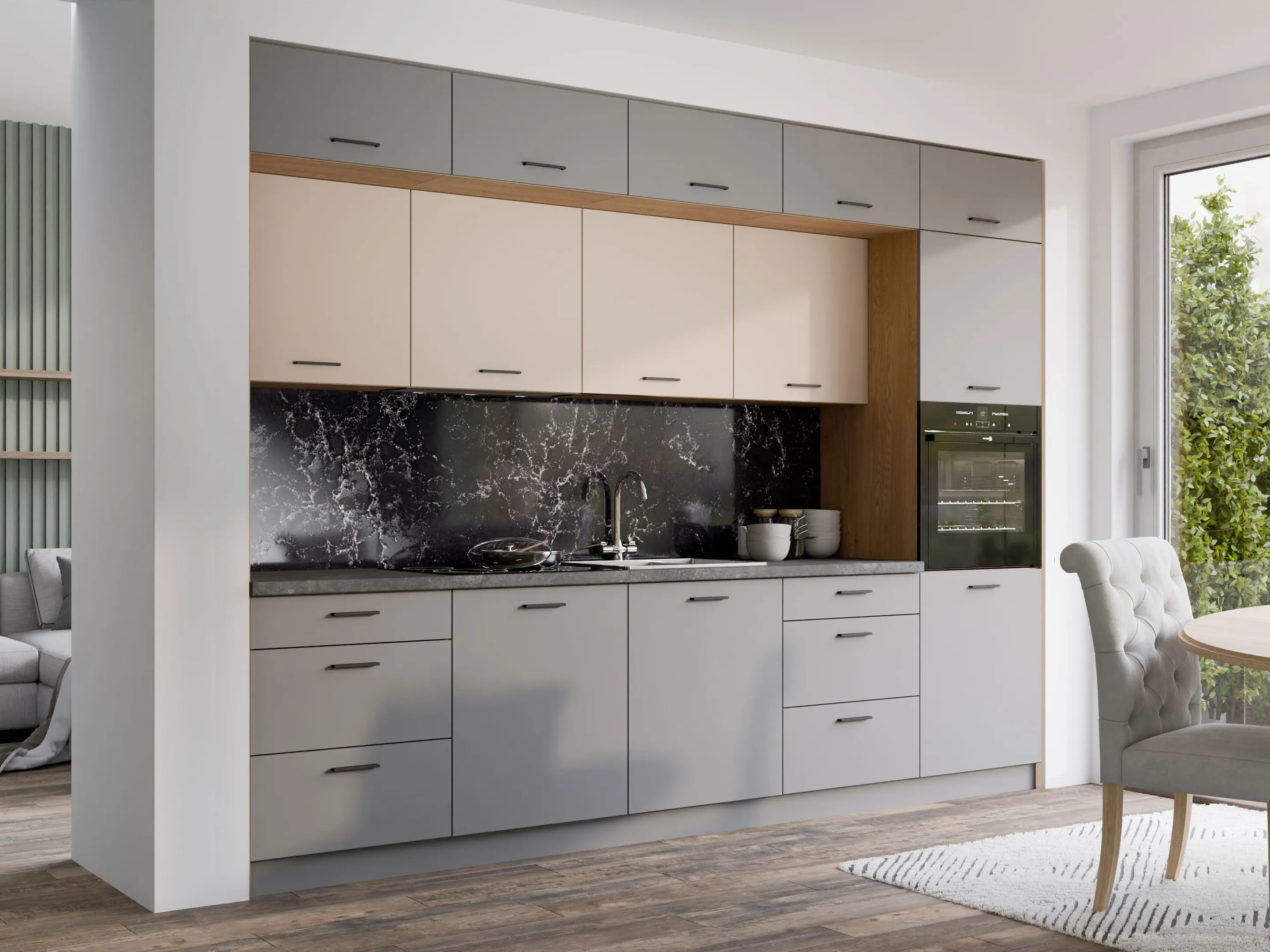 Modularni kuhinjski set Ati Cashmere Grey 100