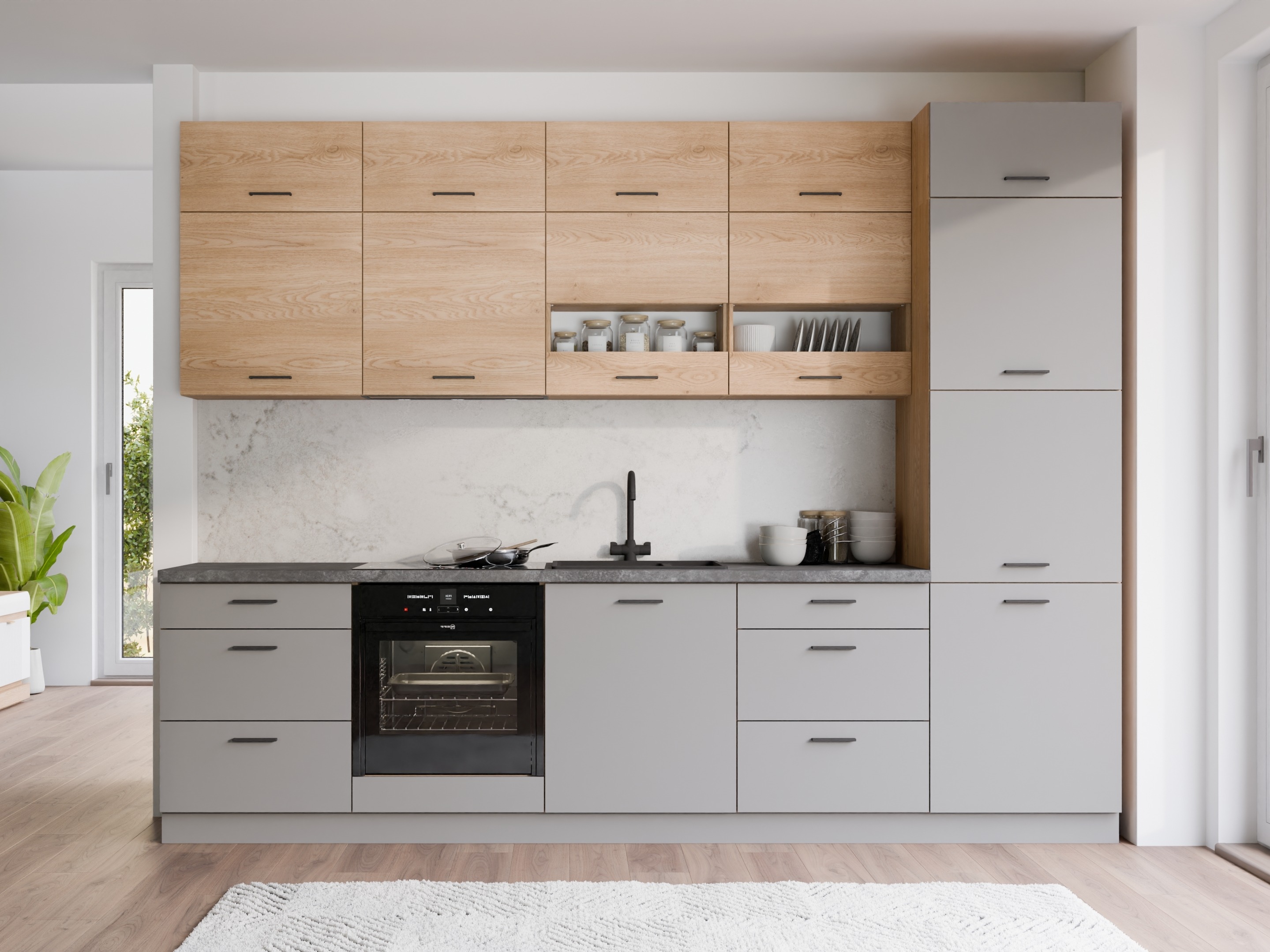 Modularni ormar sa vratima Ati Grey Artisan 106