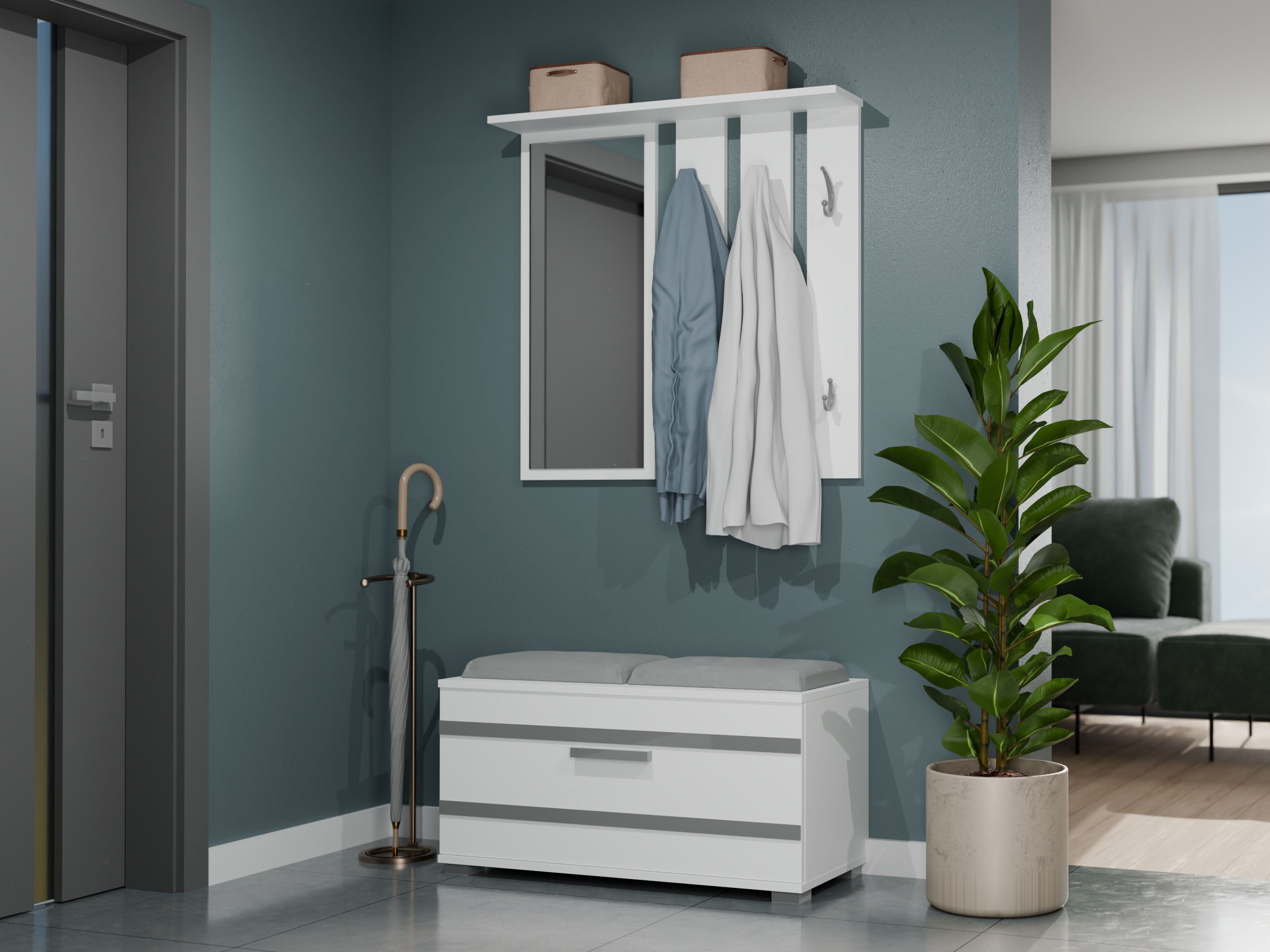 Set za hodnik Mandeville 396 (Belo)