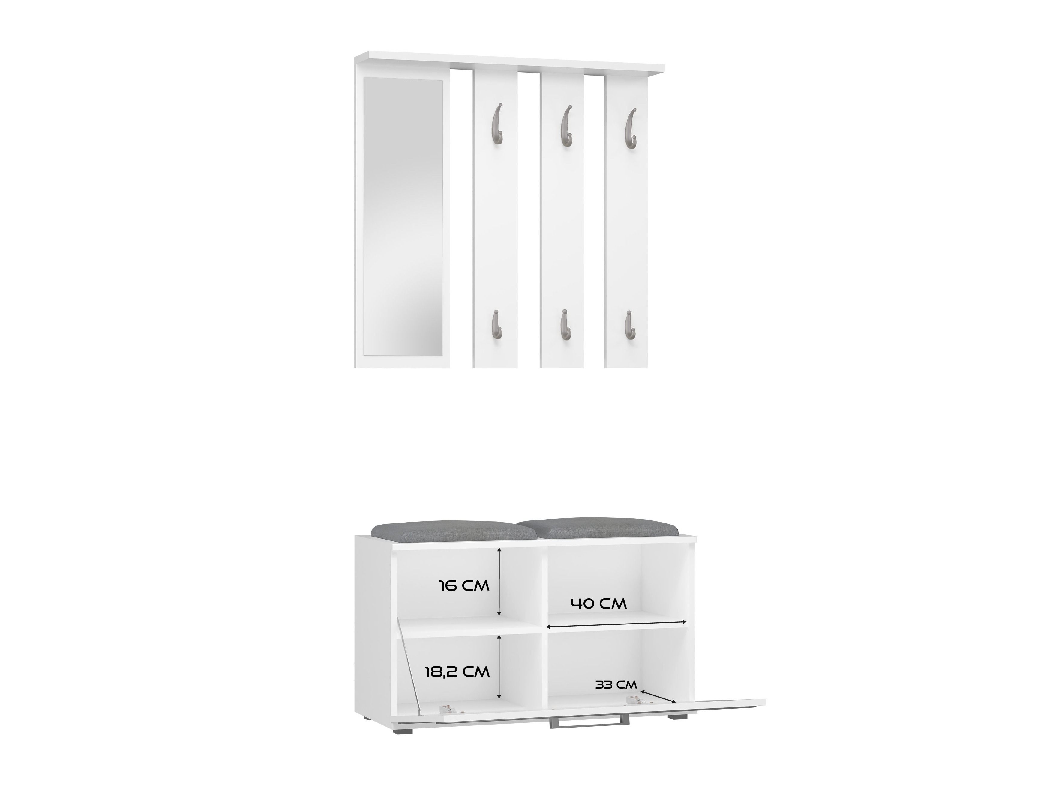 Set za hodnik Mandeville 396 (Belo)
