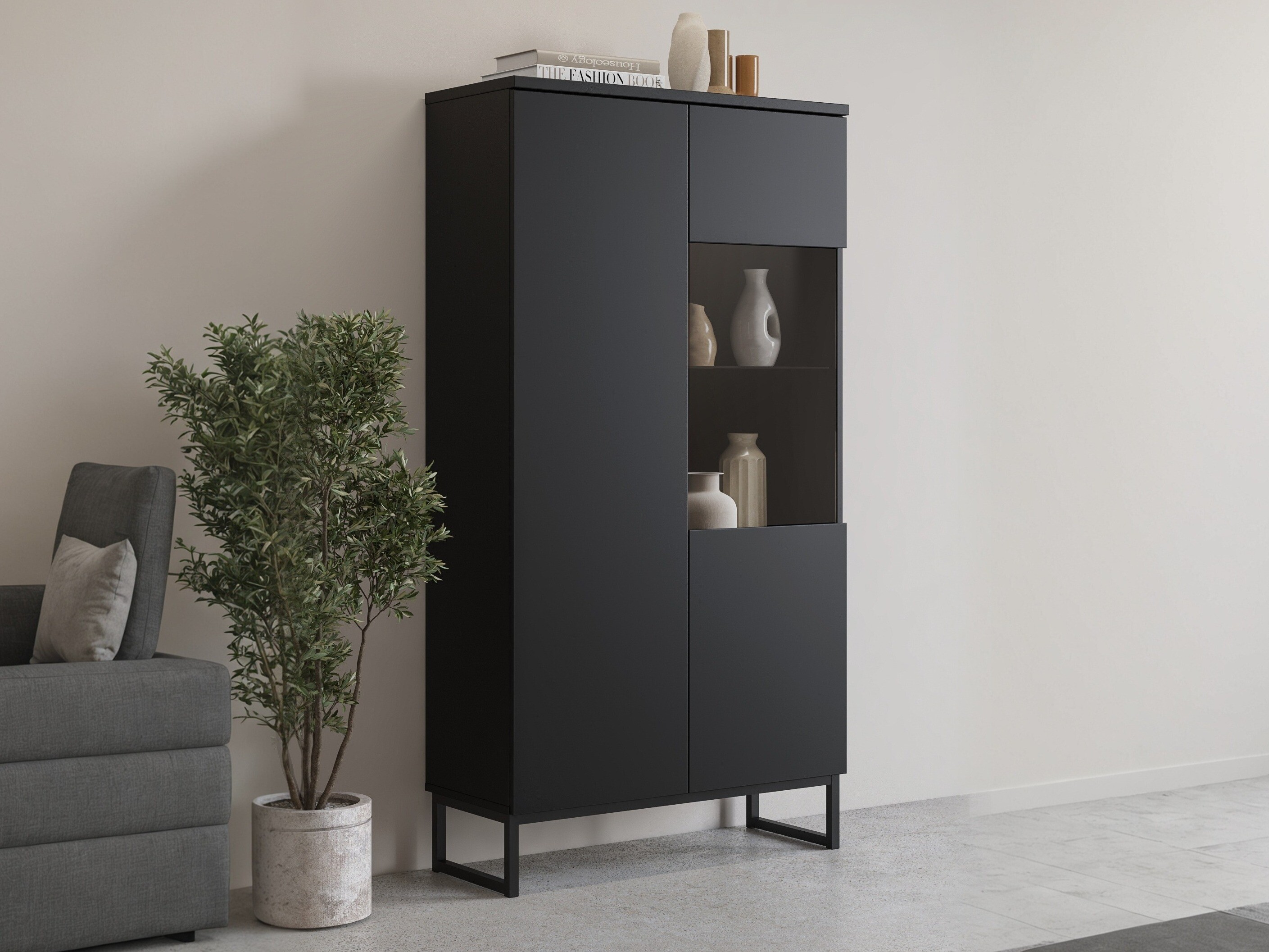 Polica Velsora 105 (Crno)