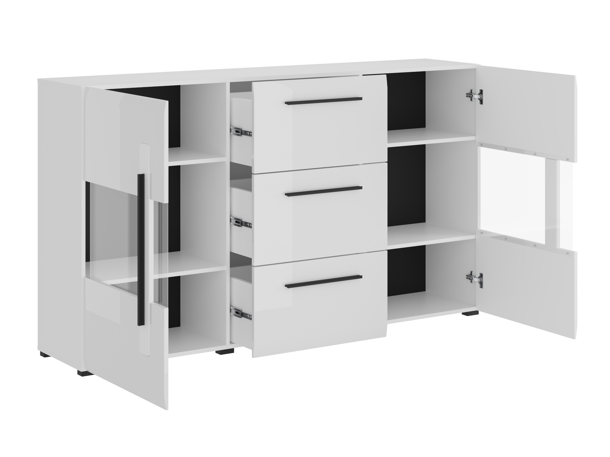 Set za dnevnu sobu Ophsalu 112 (Belo + Sjajno belo)