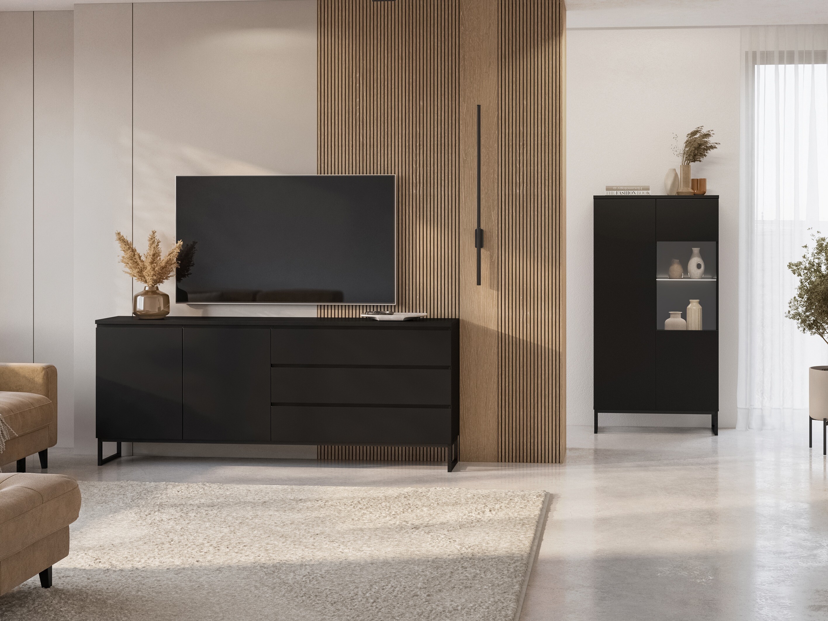 Set za dnevnu sobu Velsora 107 (Crno)
