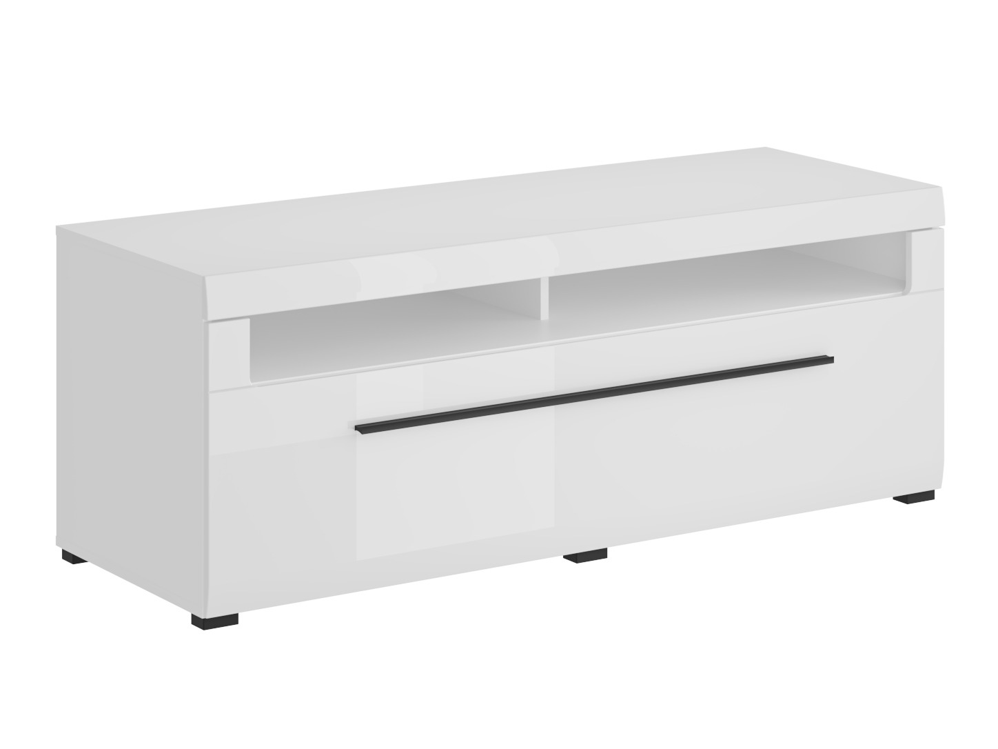 TV komoda Ophsalu 103 (Belo + Sjajno belo)