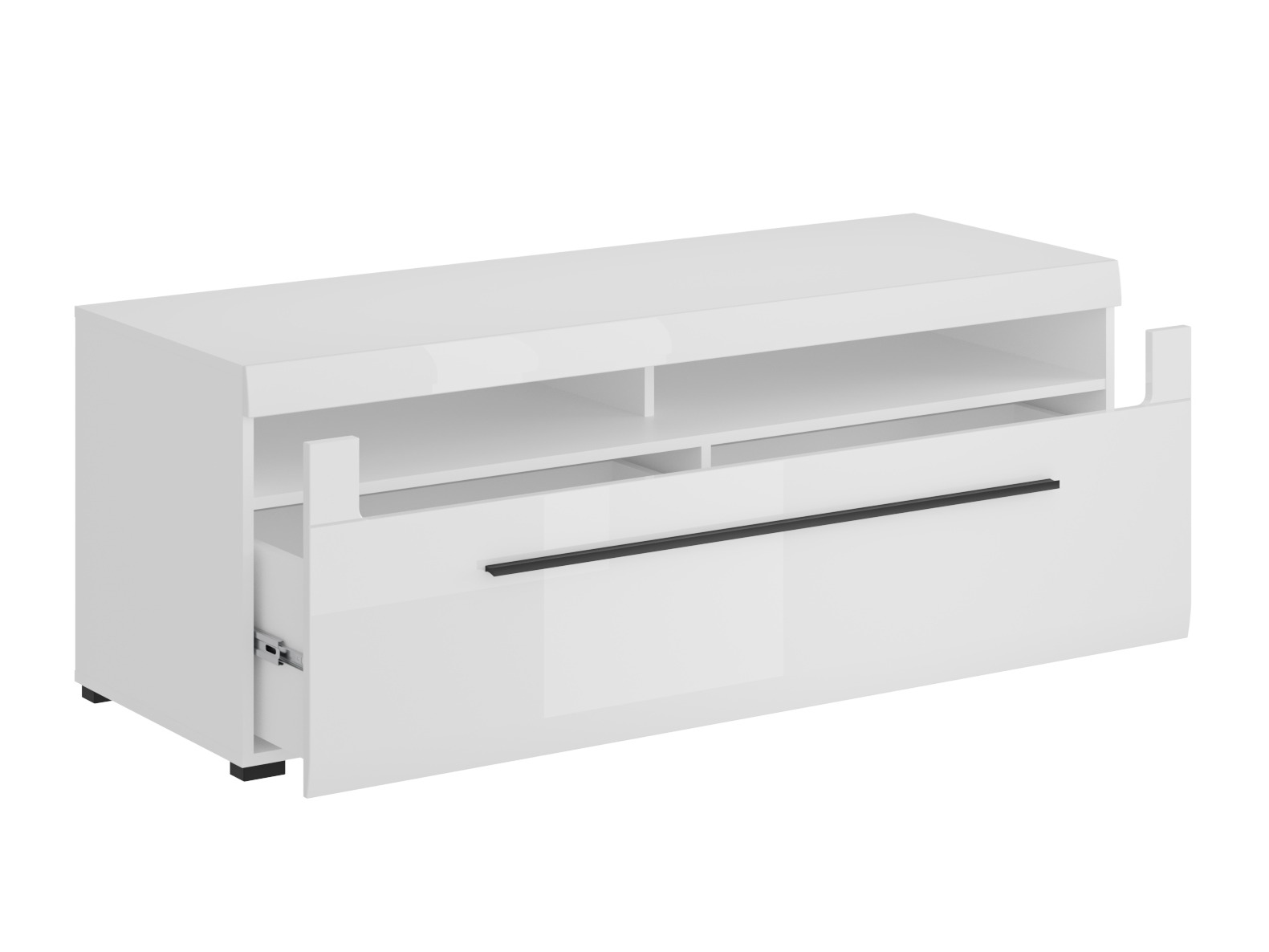 TV komoda Ophsalu 103 (Belo + Sjajno belo)