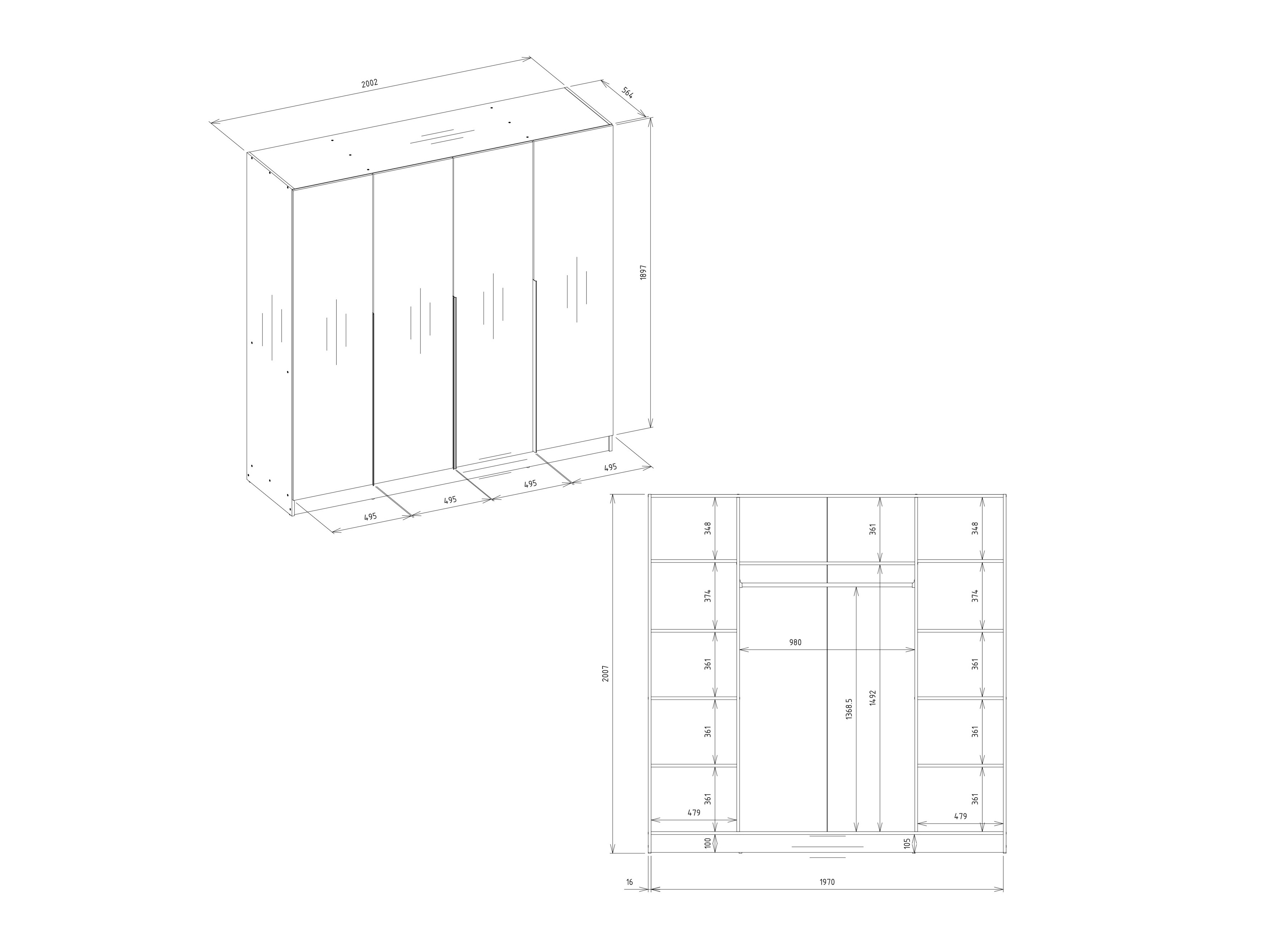 Ormar Mandeville 400 (Crno)