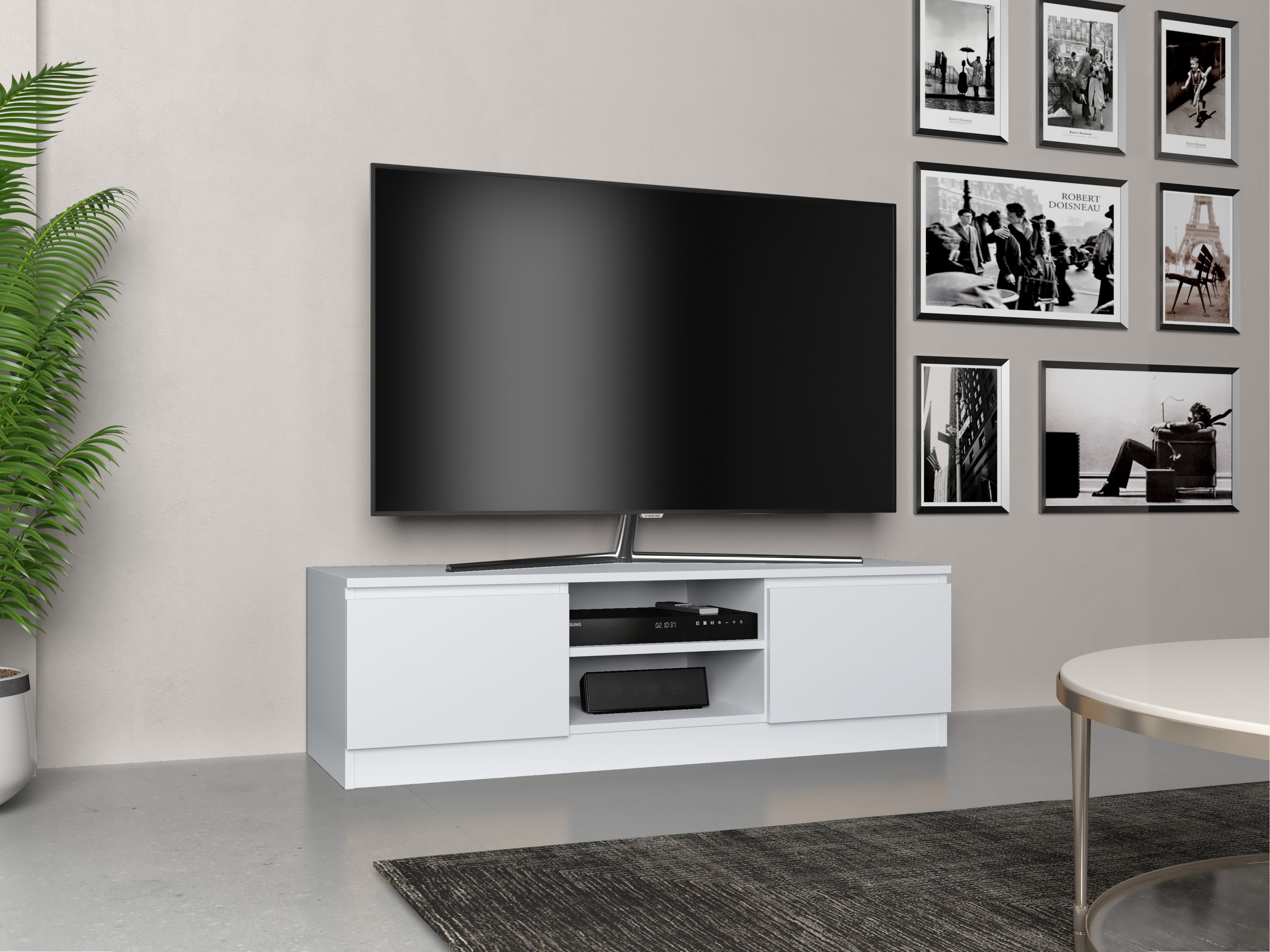 TV komoda Elbvelu 123 (Belo)