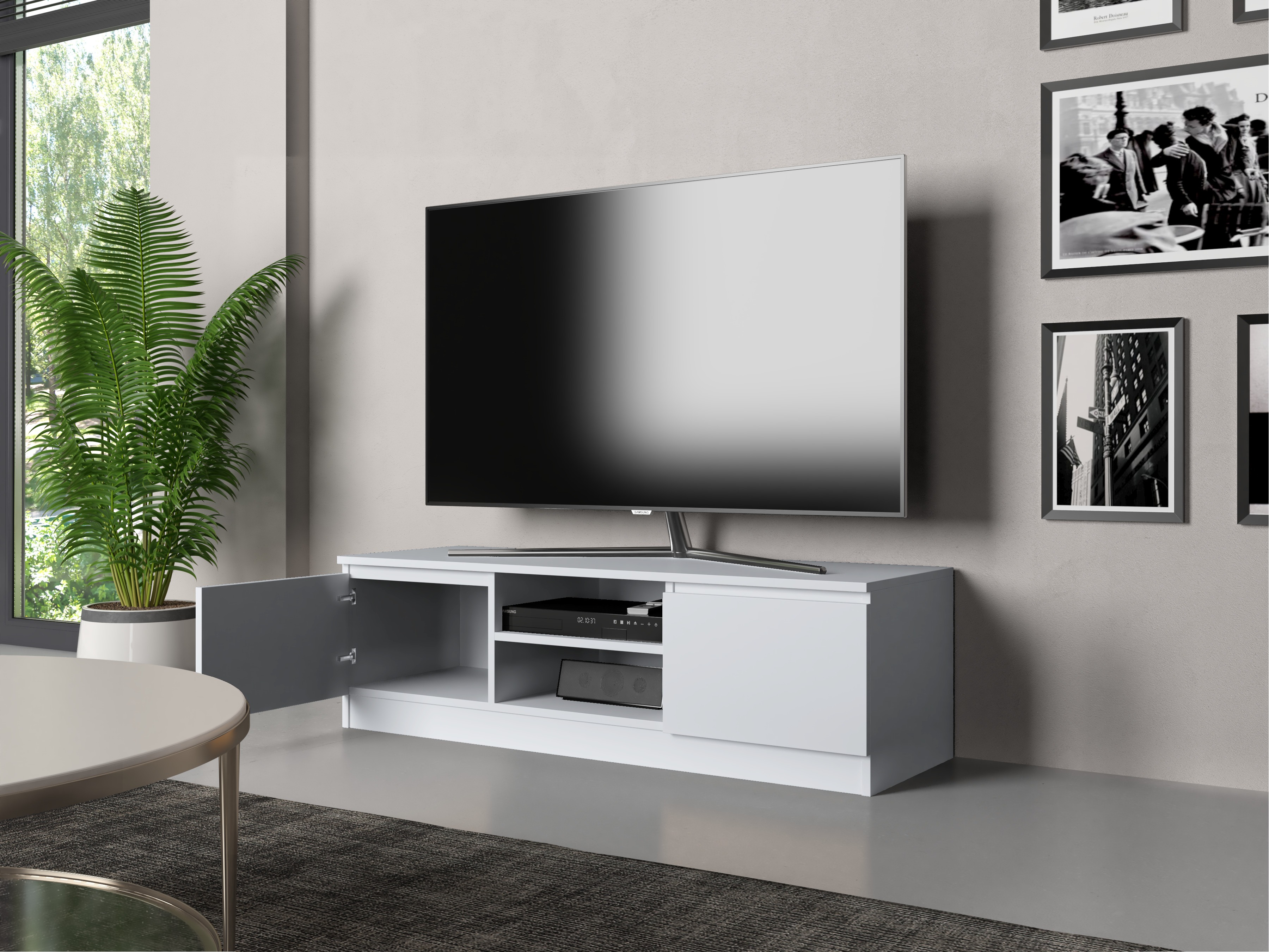 TV komoda Elbvelu 123 (Belo)