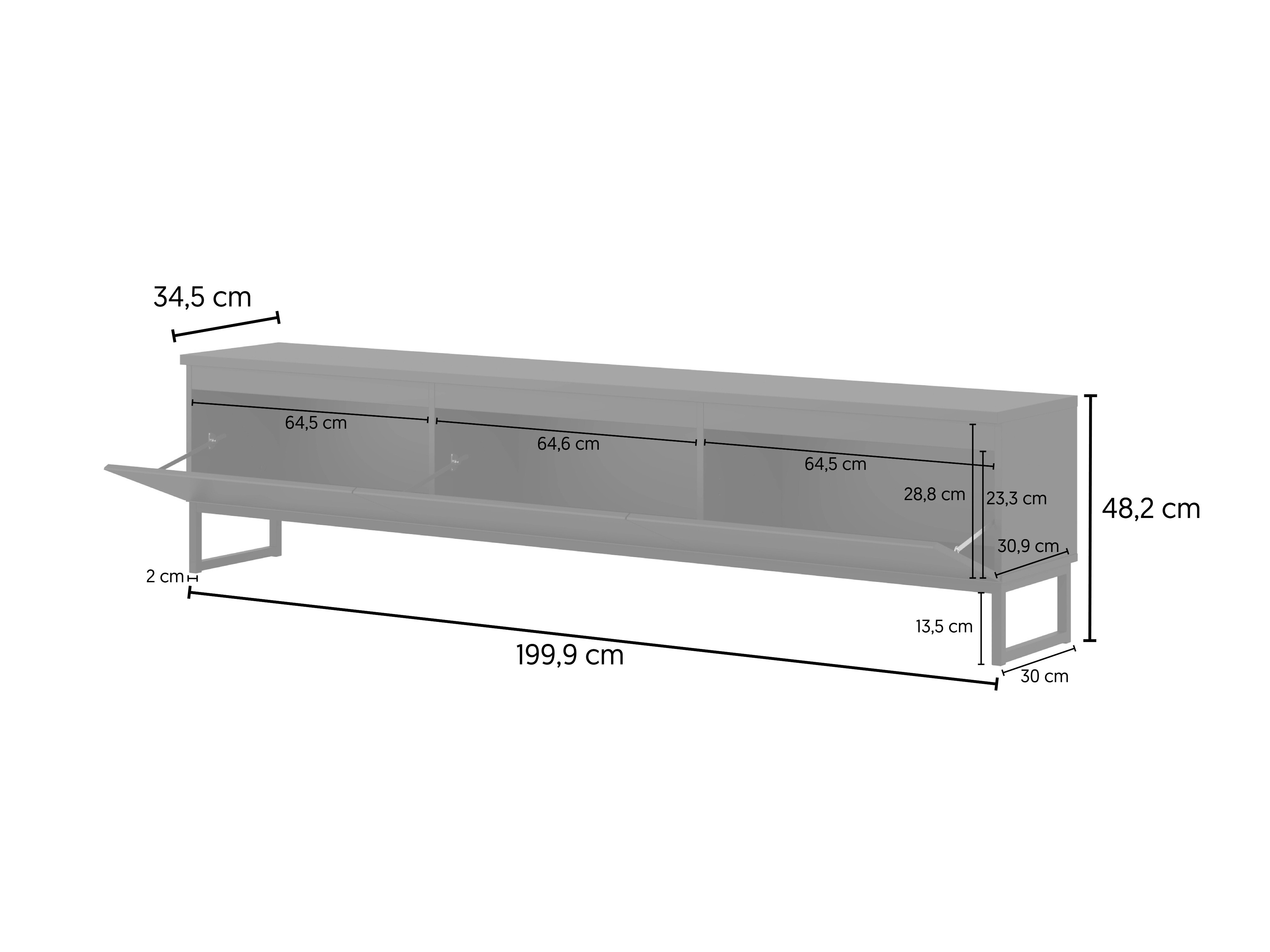 TV komoda Velsora 101 (Crno)