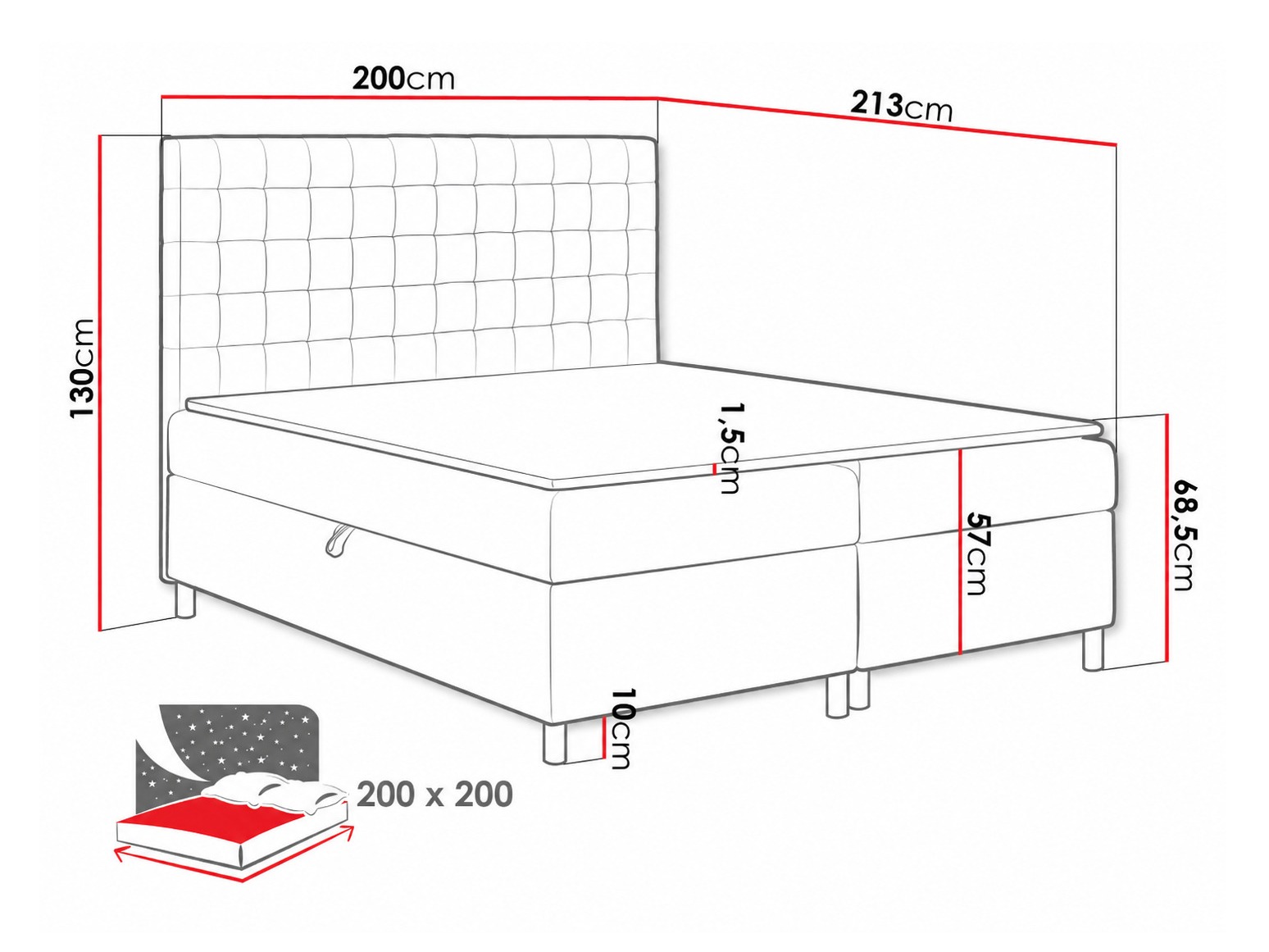 Boxspring krevet Panis (Bristol 2442)