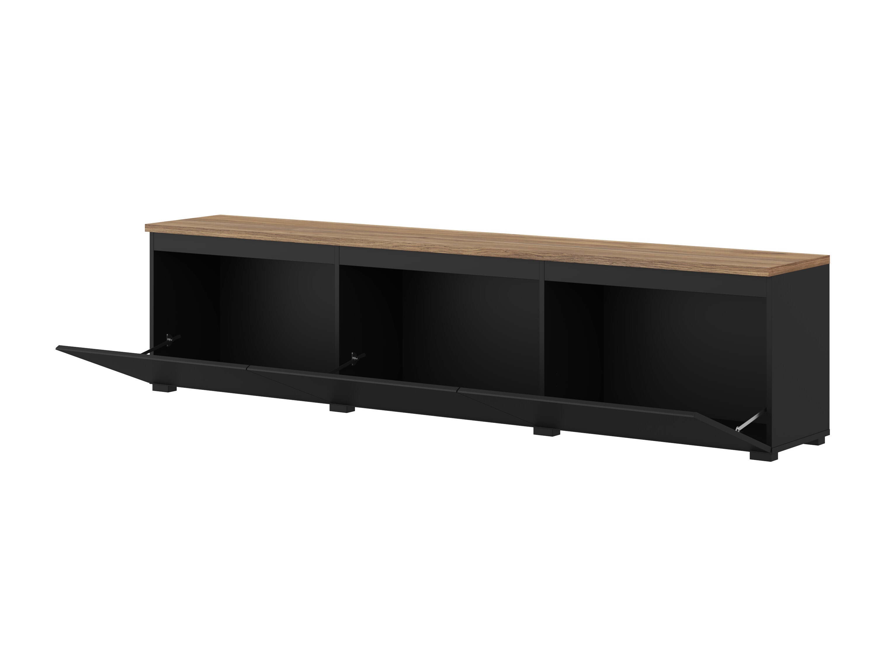 Set za dnevnu sobu Baletu 114 (Crno + Hrast)
