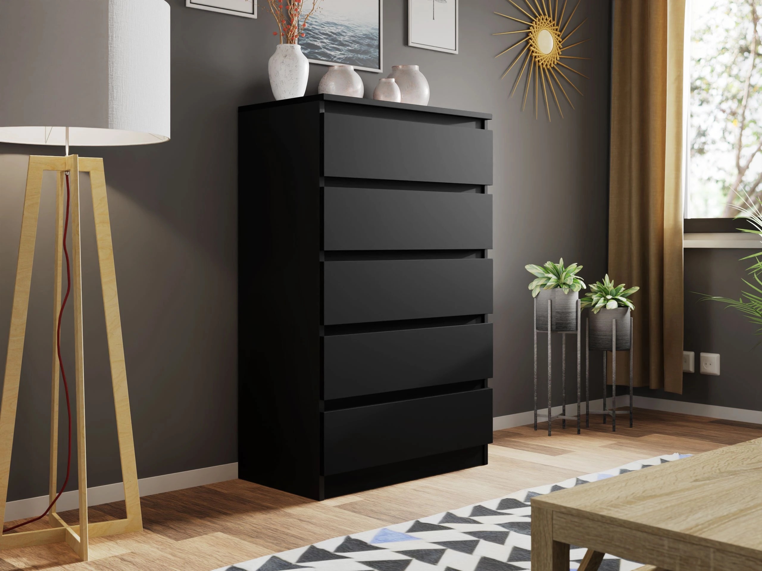Komoda Comfivo Structor IV (Crno)