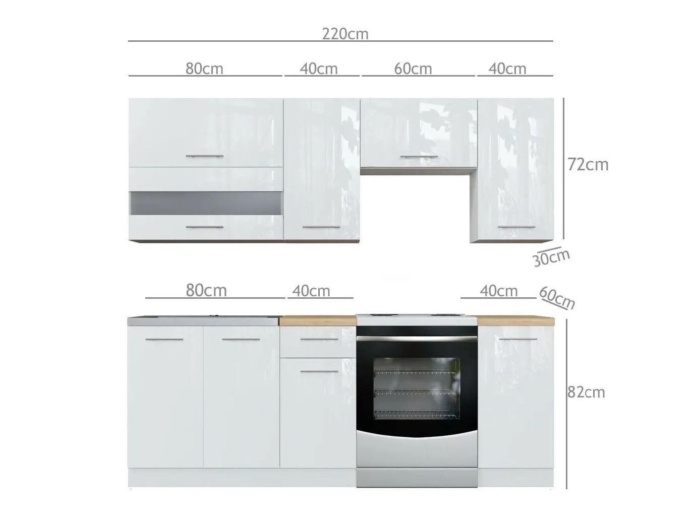 Modularni kuhinjski set Tiffa White 117