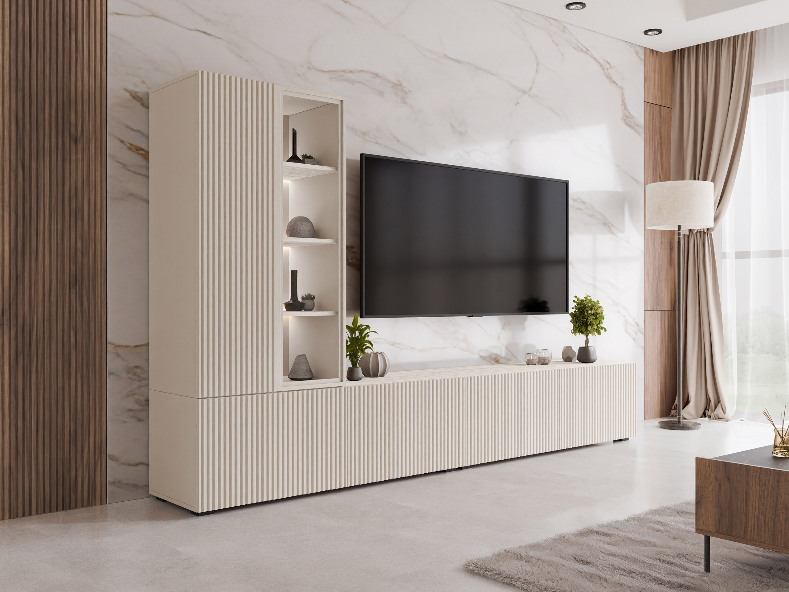 Set za dnevnu sobu Comfivo Tutelar (Kašmir + Svetlo Travertine)