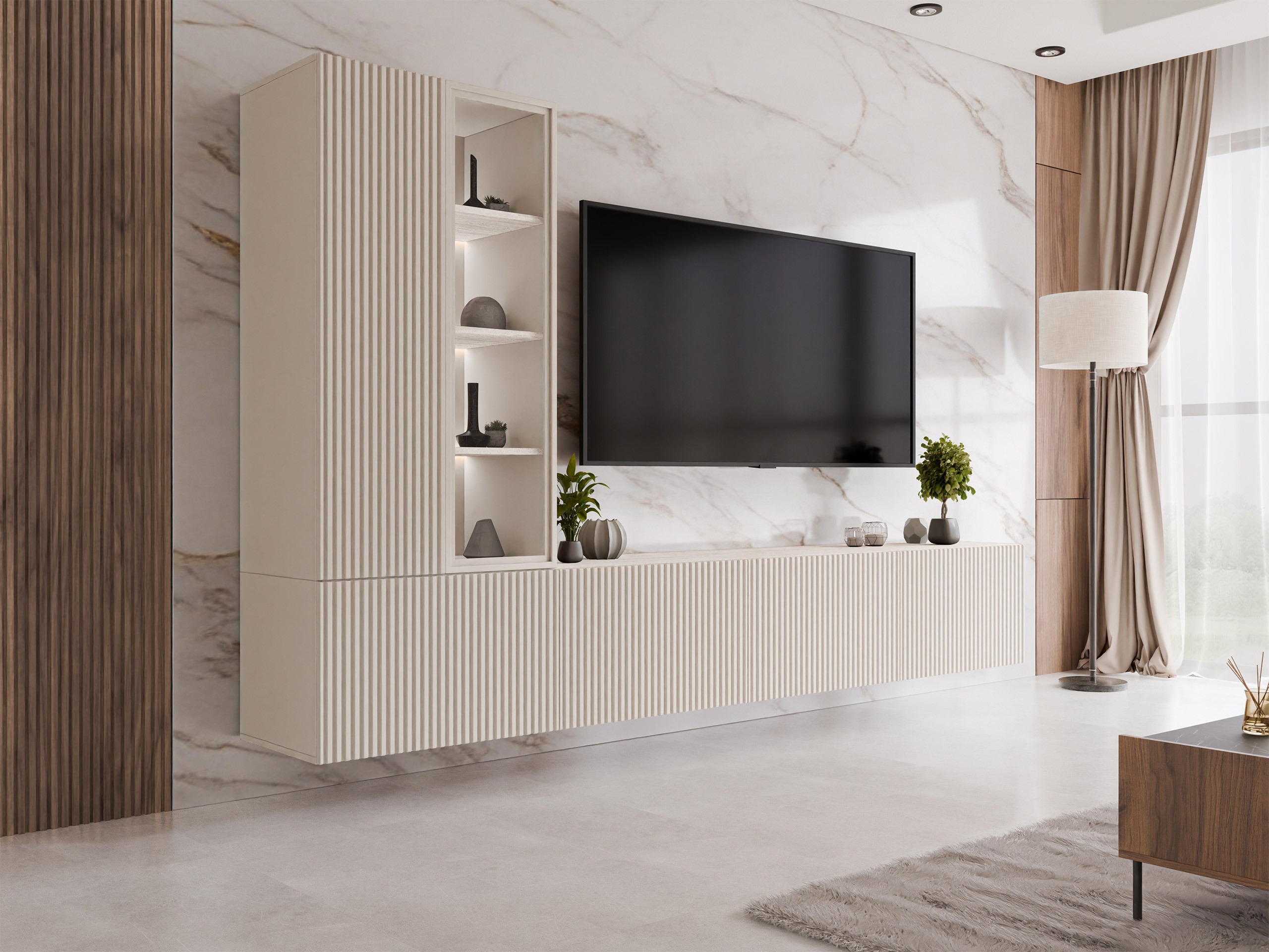 Set za dnevnu sobu Comfivo Tutelar (Kašmir + Svetlo Travertine)